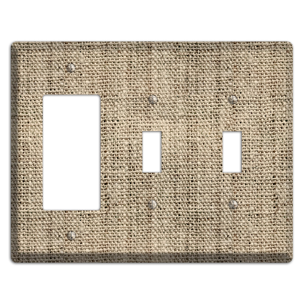Hillary Burlap Rocker / 2 Toggle Wallplate