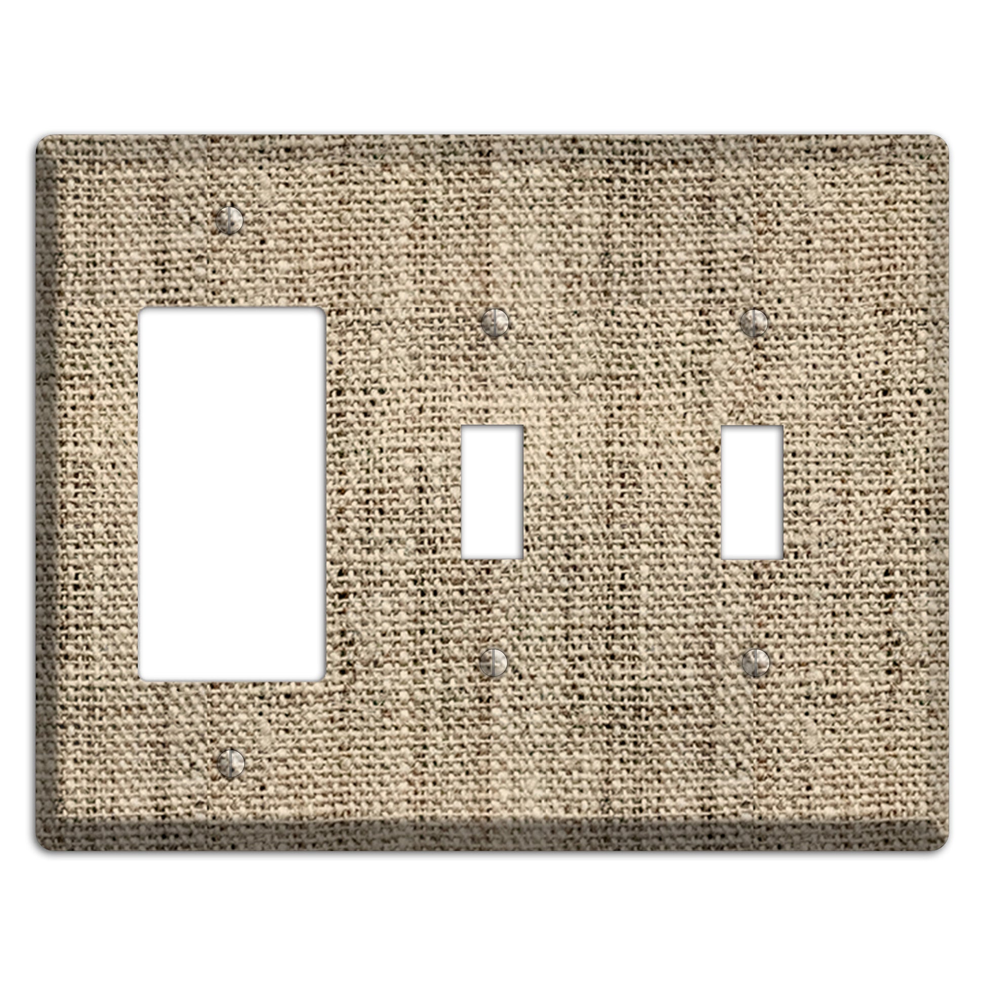 Hillary Burlap Rocker / 2 Toggle Wallplate