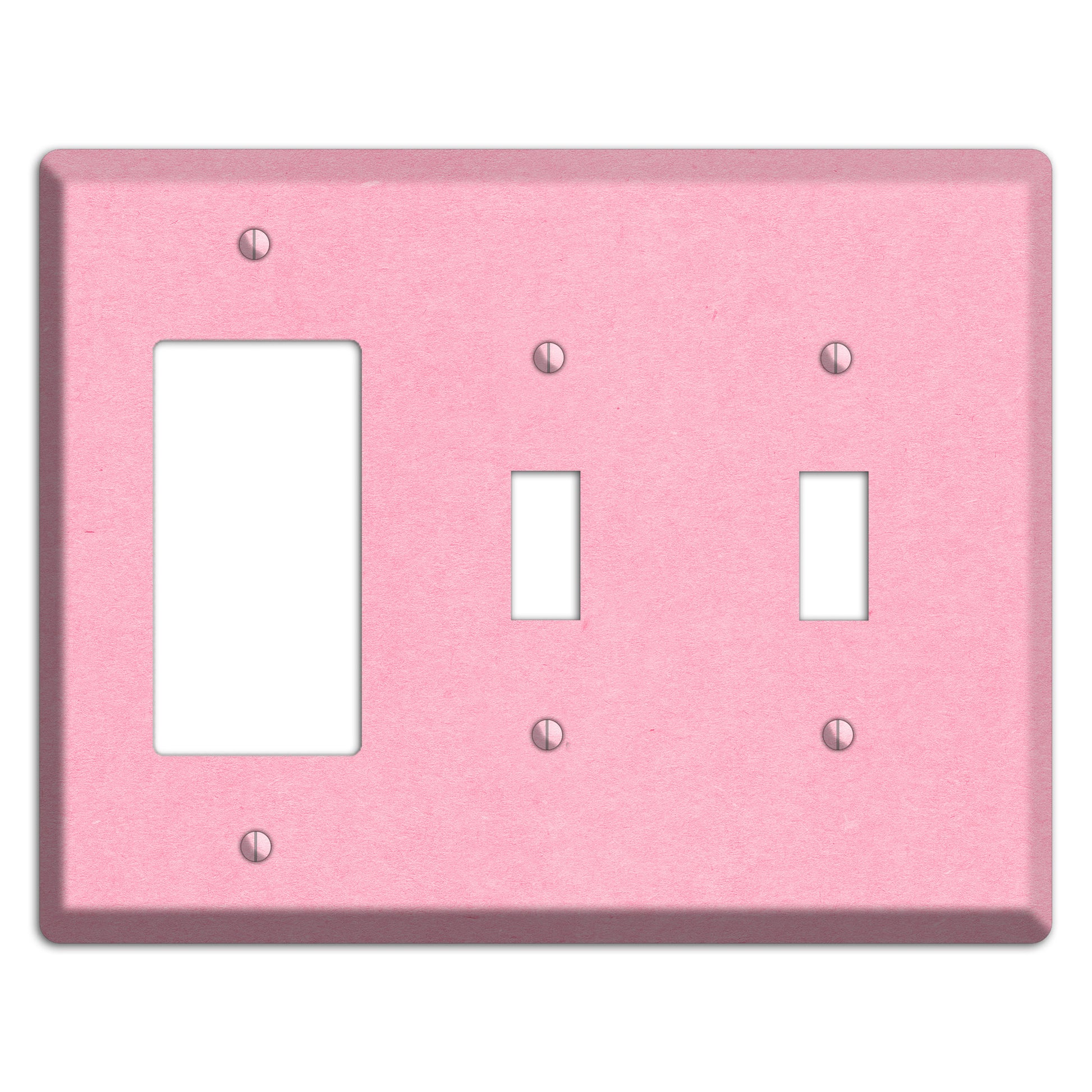Lavender Pink Kraft Rocker / 2 Toggle Wallplate