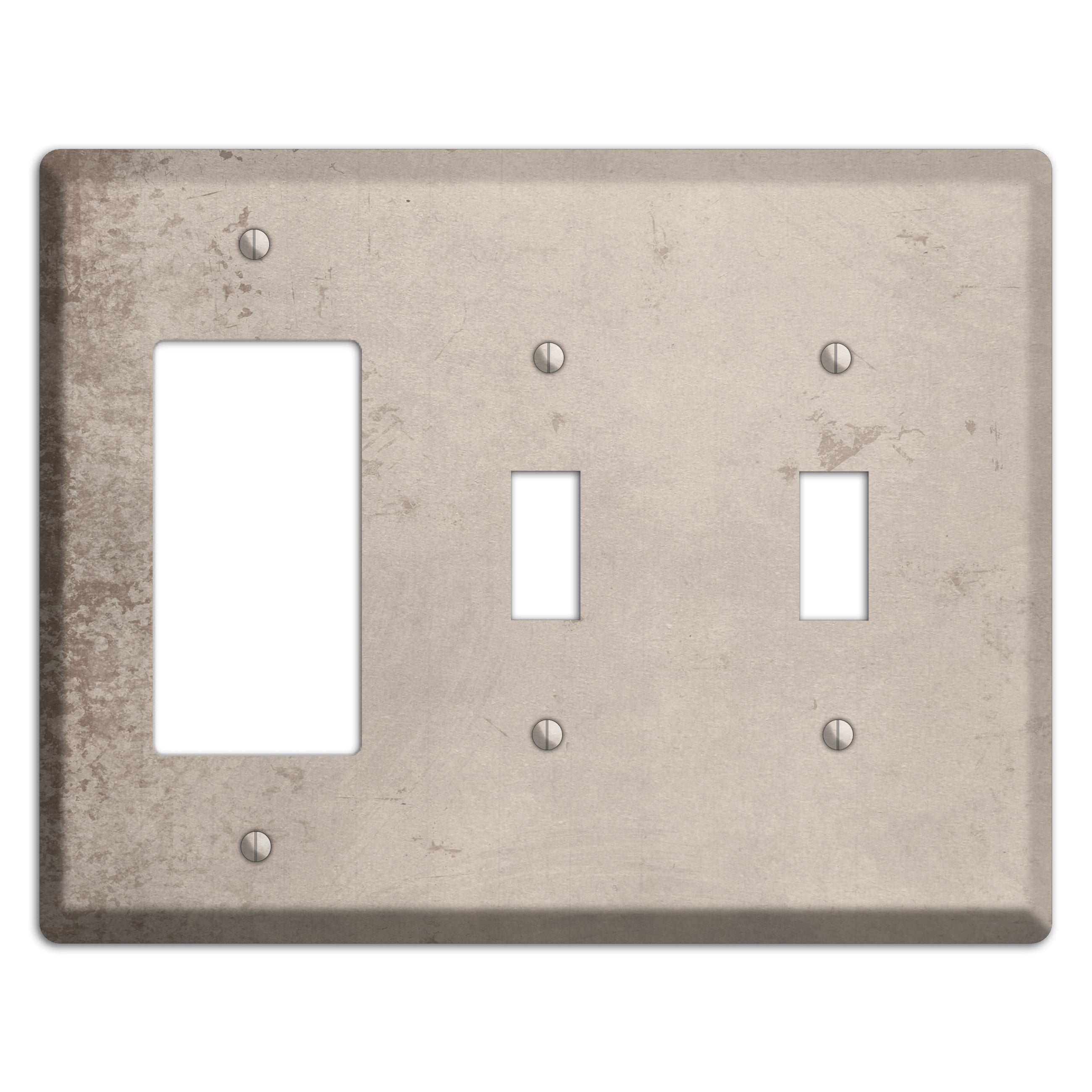 Sisal Vintage Grunge Rocker / 2 Toggle Wallplate