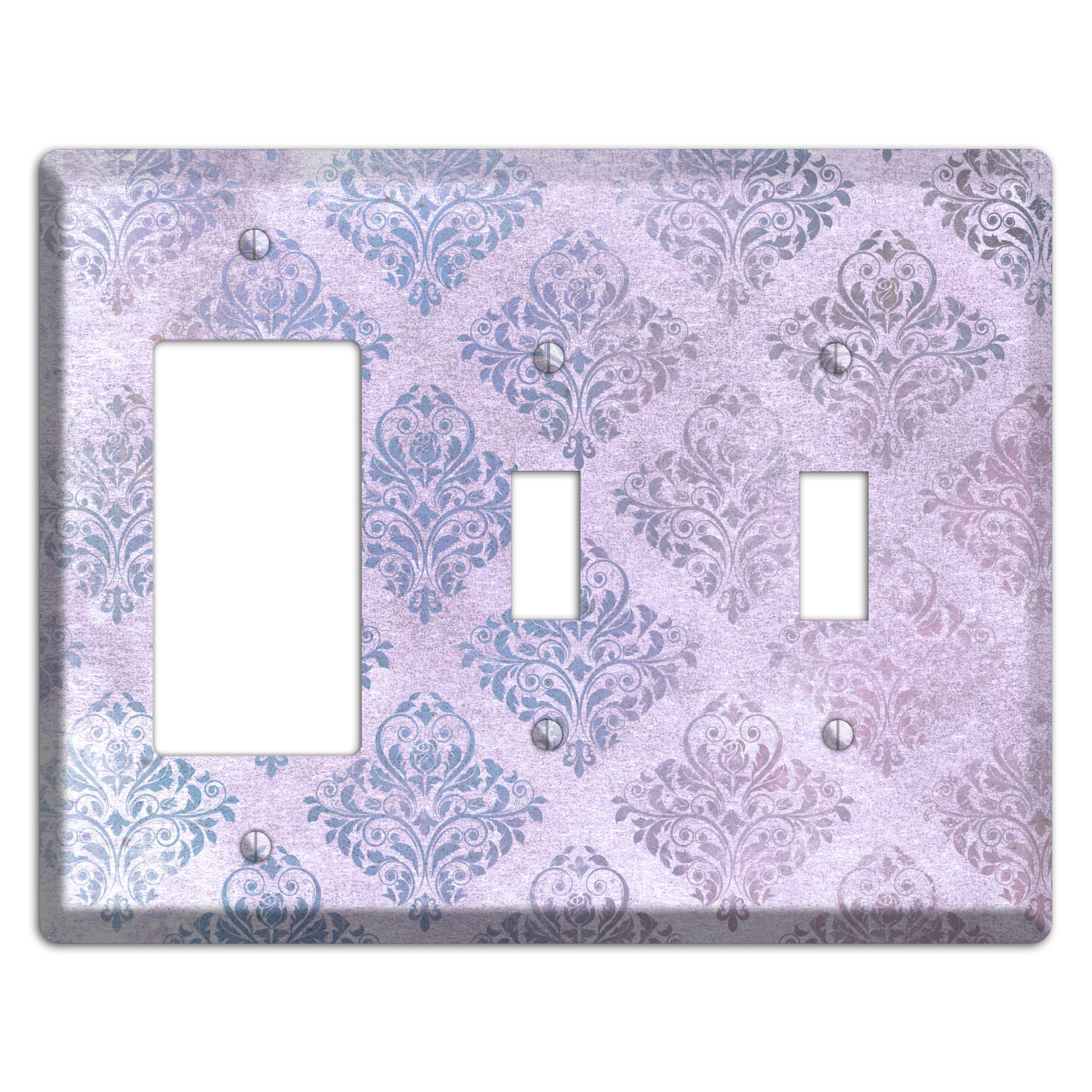 Logan Whimsical Damask Rocker / 2 Toggle Wallplate