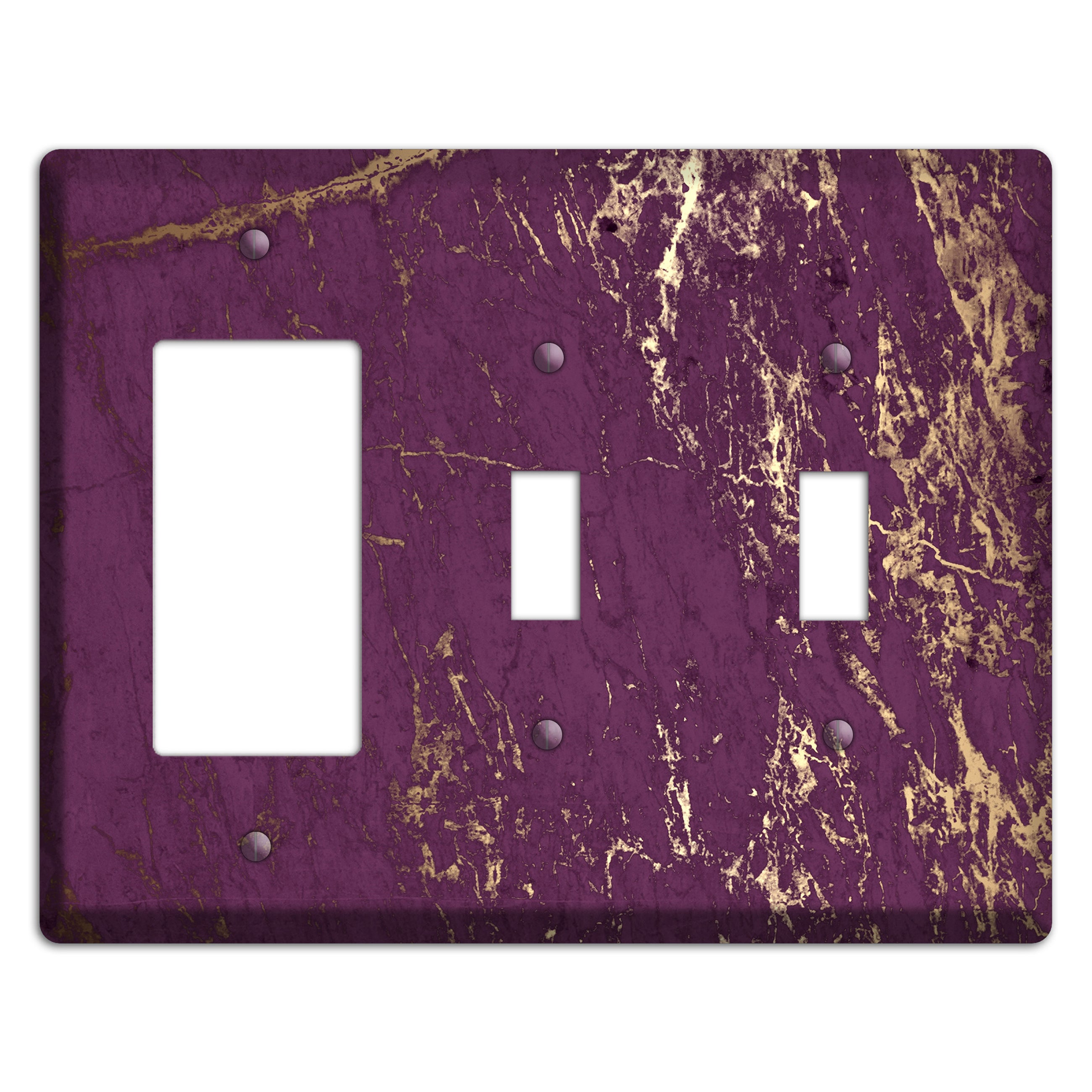 Finn Marble Rocker / 2 Toggle Wallplate