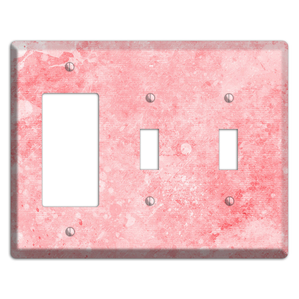 Rose Fog Soft Coral Rocker / 2 Toggle Wallplate