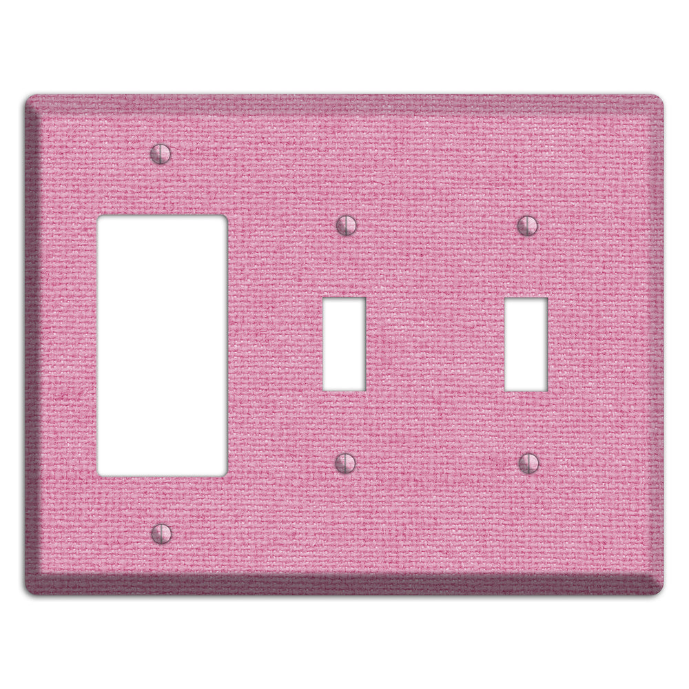 Gamboge Pink Texture Rocker / 2 Toggle Wallplate