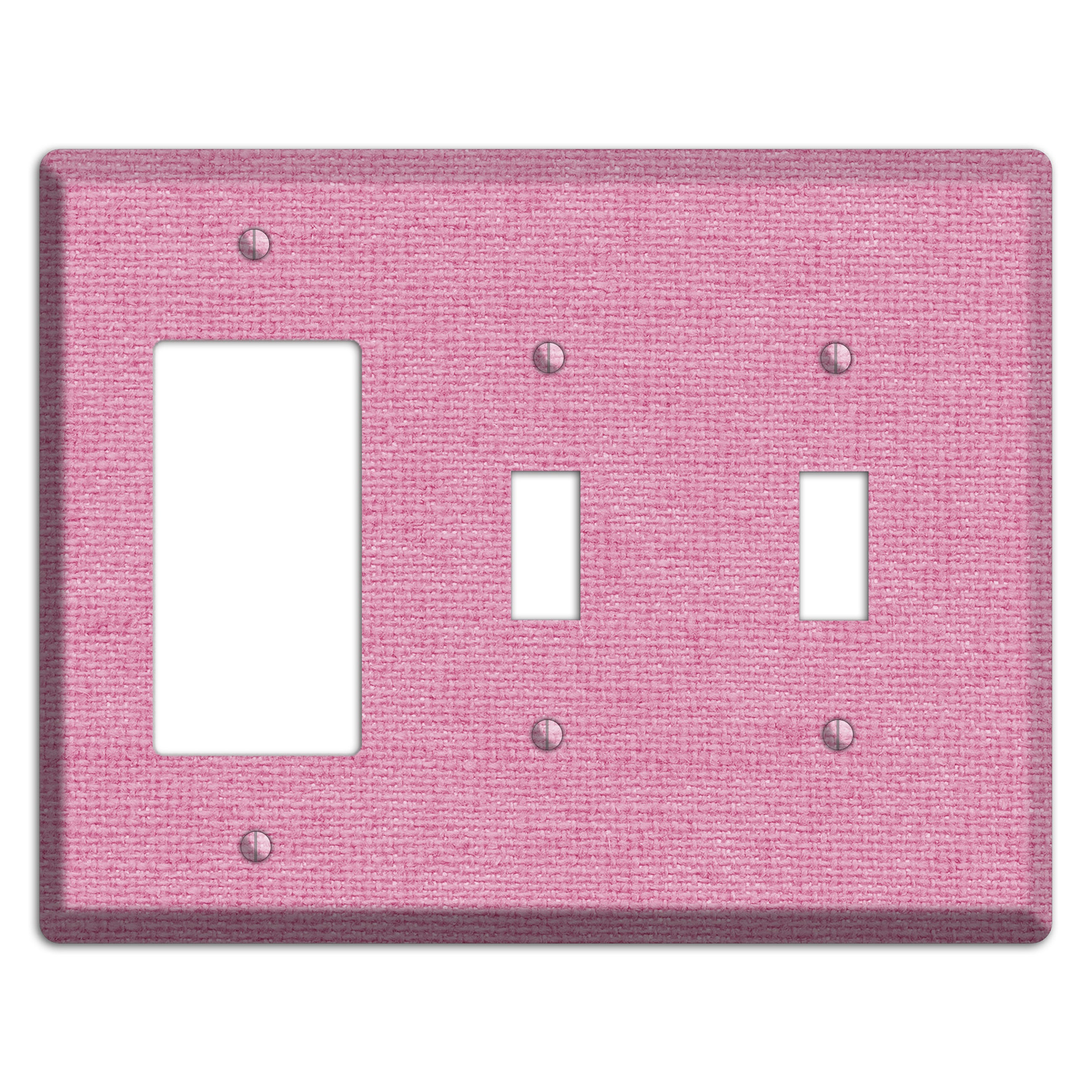 Gamboge Pink Texture Rocker / 2 Toggle Wallplate