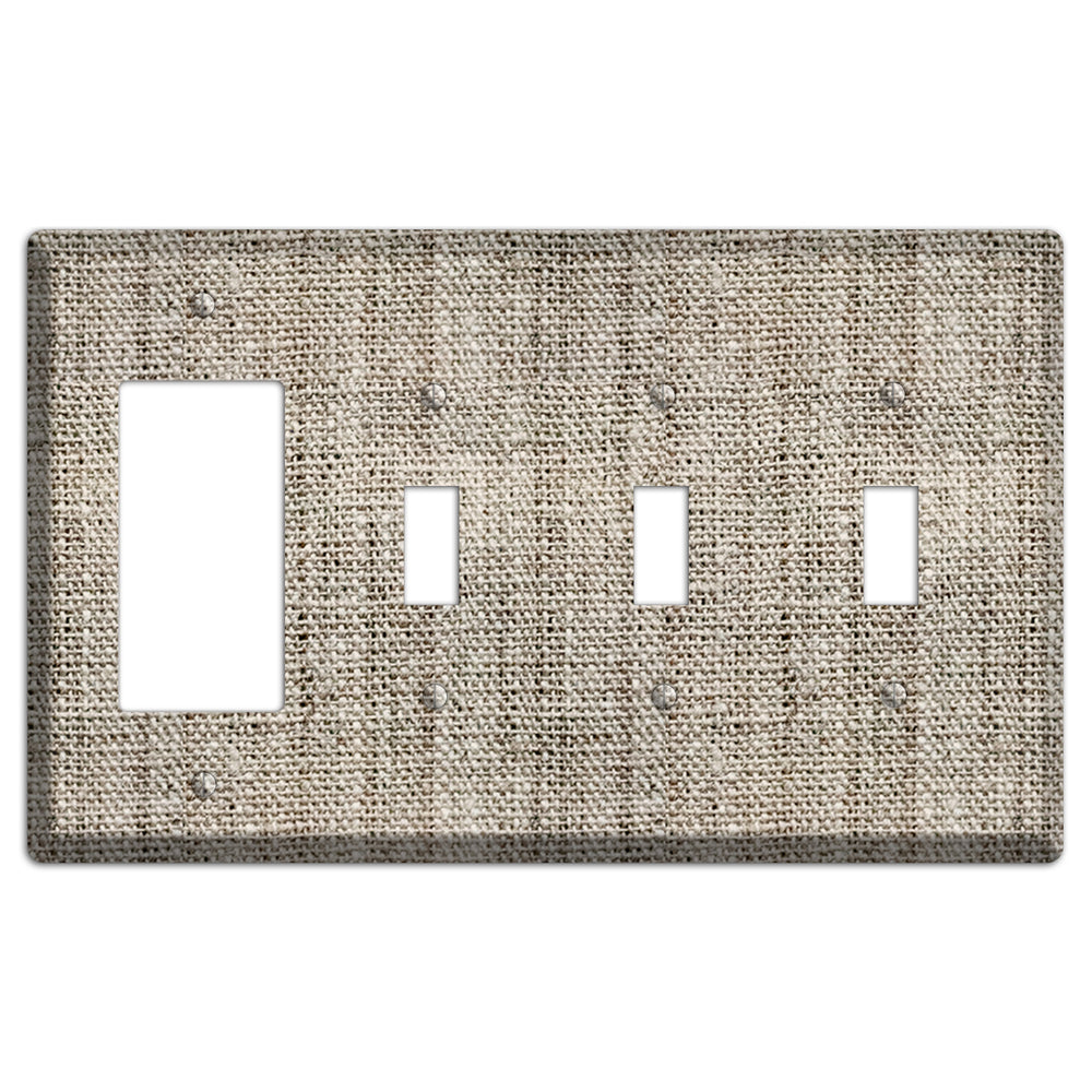 Niagara Burlap Rocker / 3 Toggle Wallplate