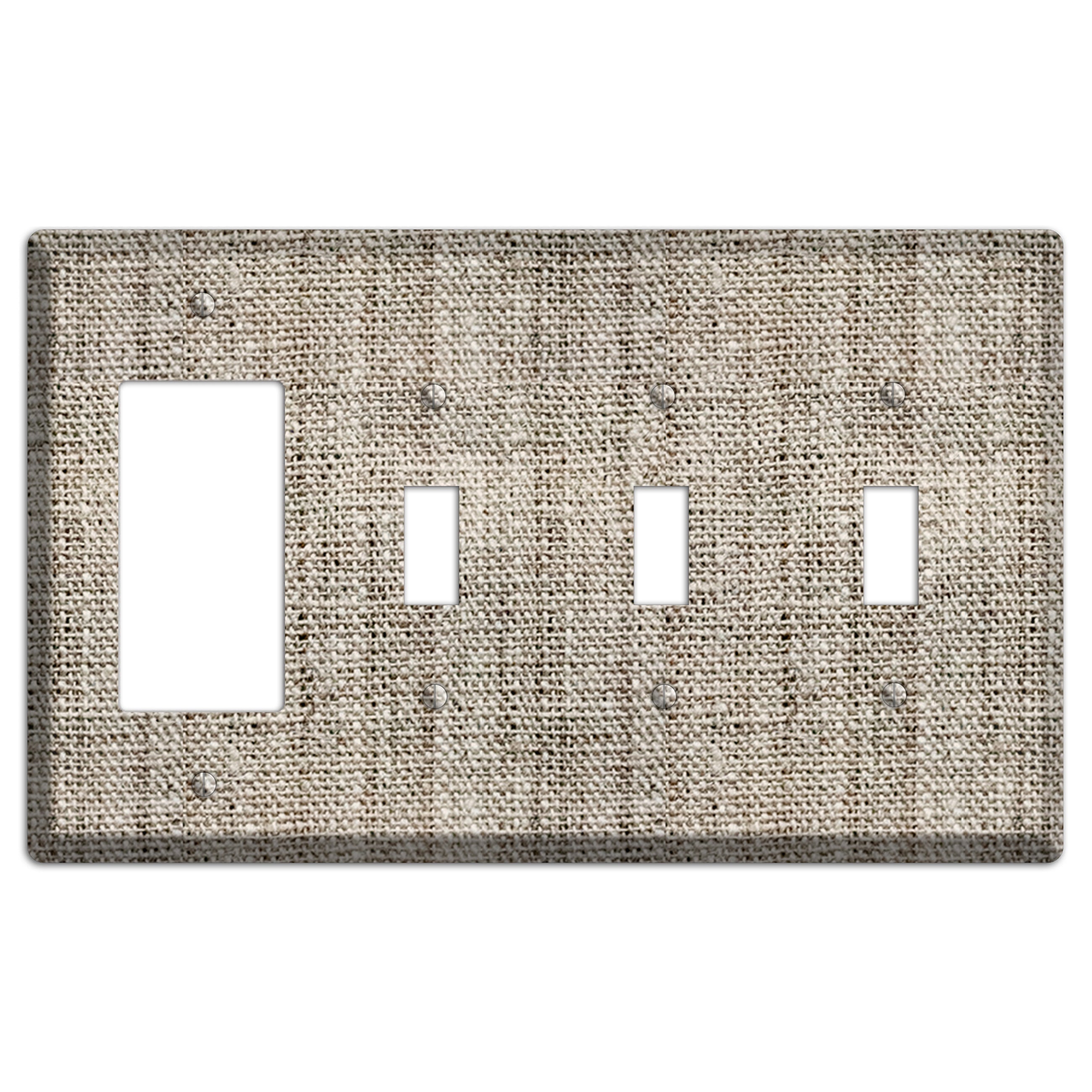 Niagara Burlap Rocker / 3 Toggle Wallplate