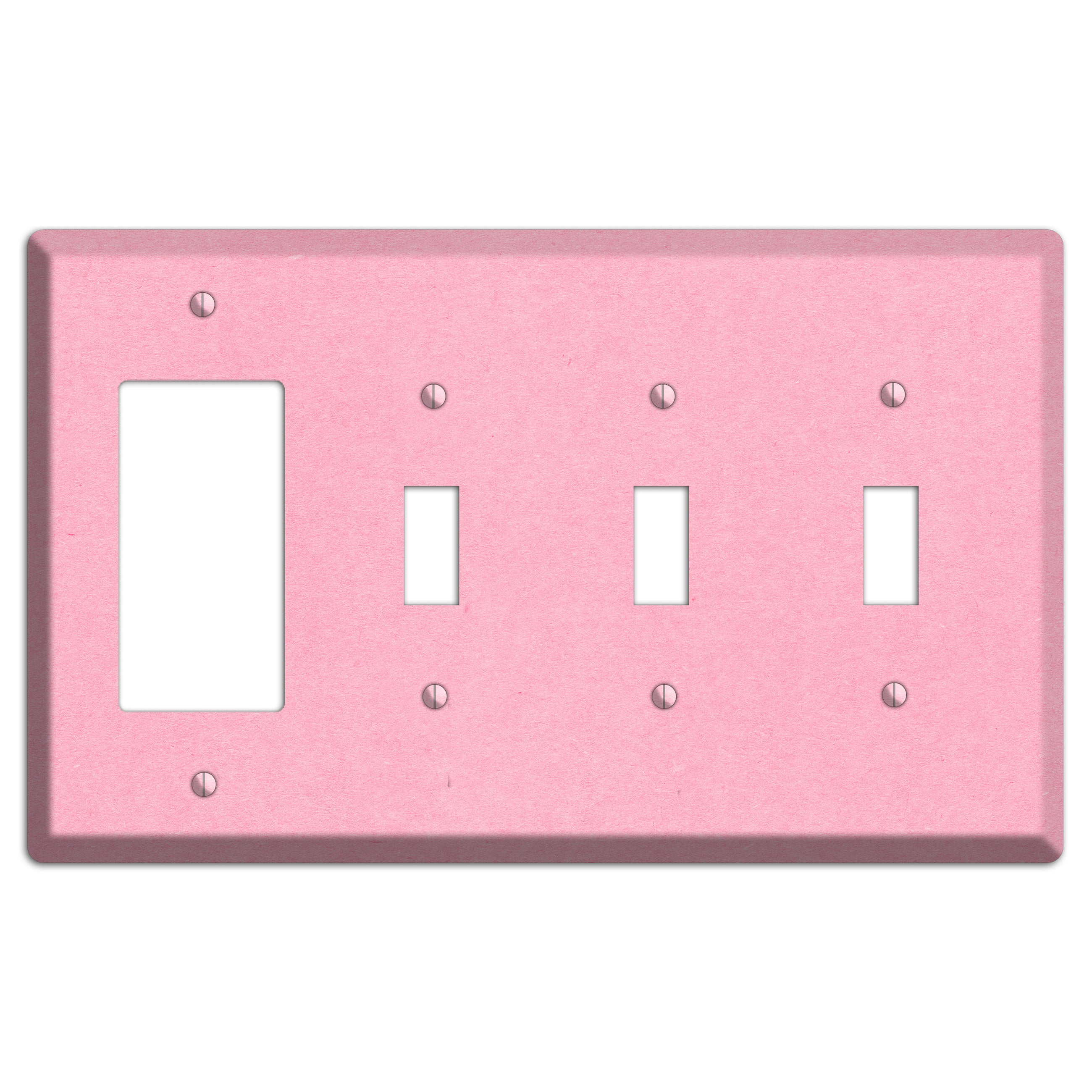 Lavender Pink Kraft Rocker / 3 Toggle Wallplate