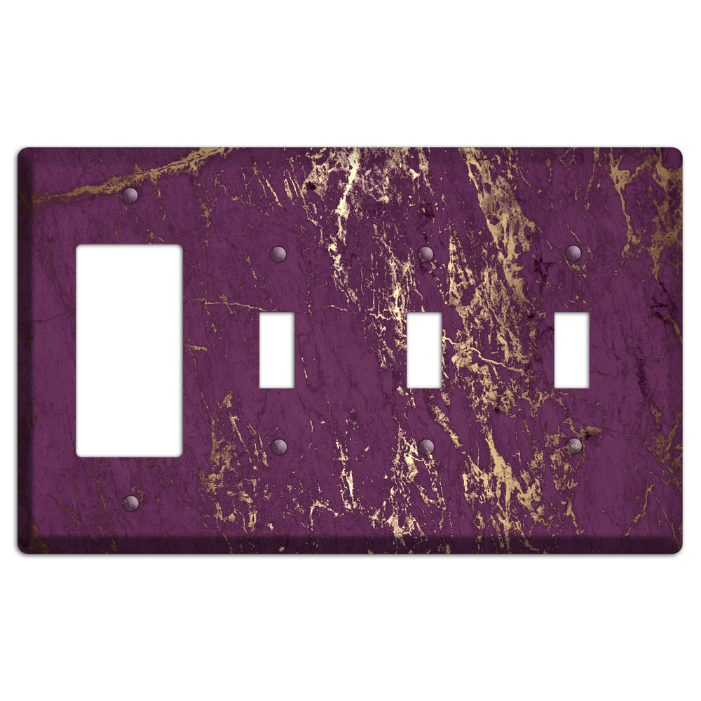 Finn Marble Rocker / 3 Toggle Wallplate