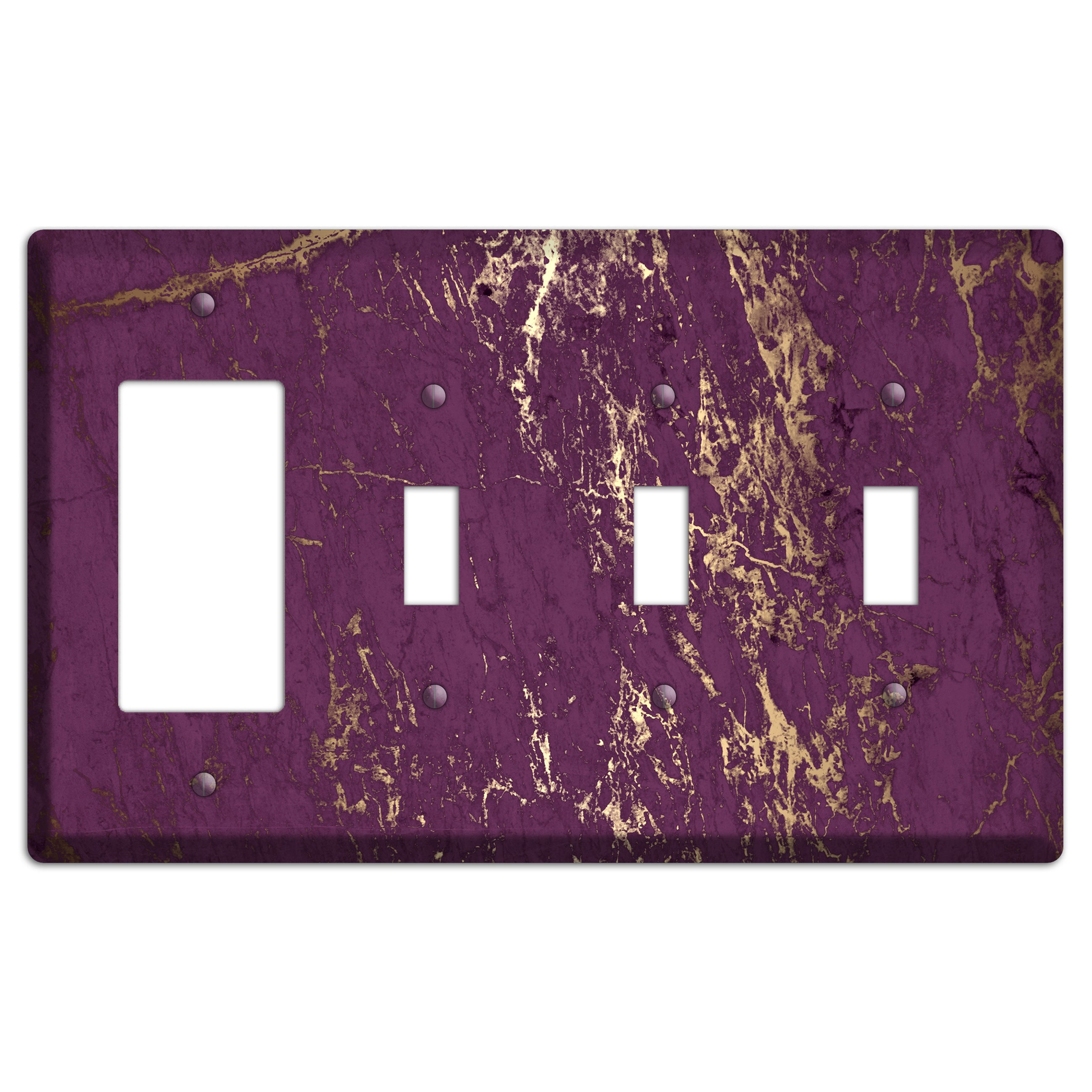 Finn Marble Rocker / 3 Toggle Wallplate