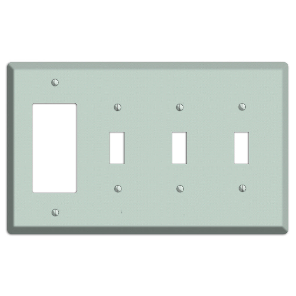 Sage with Tiny Dots Rocker / 3 Toggle Wallplate