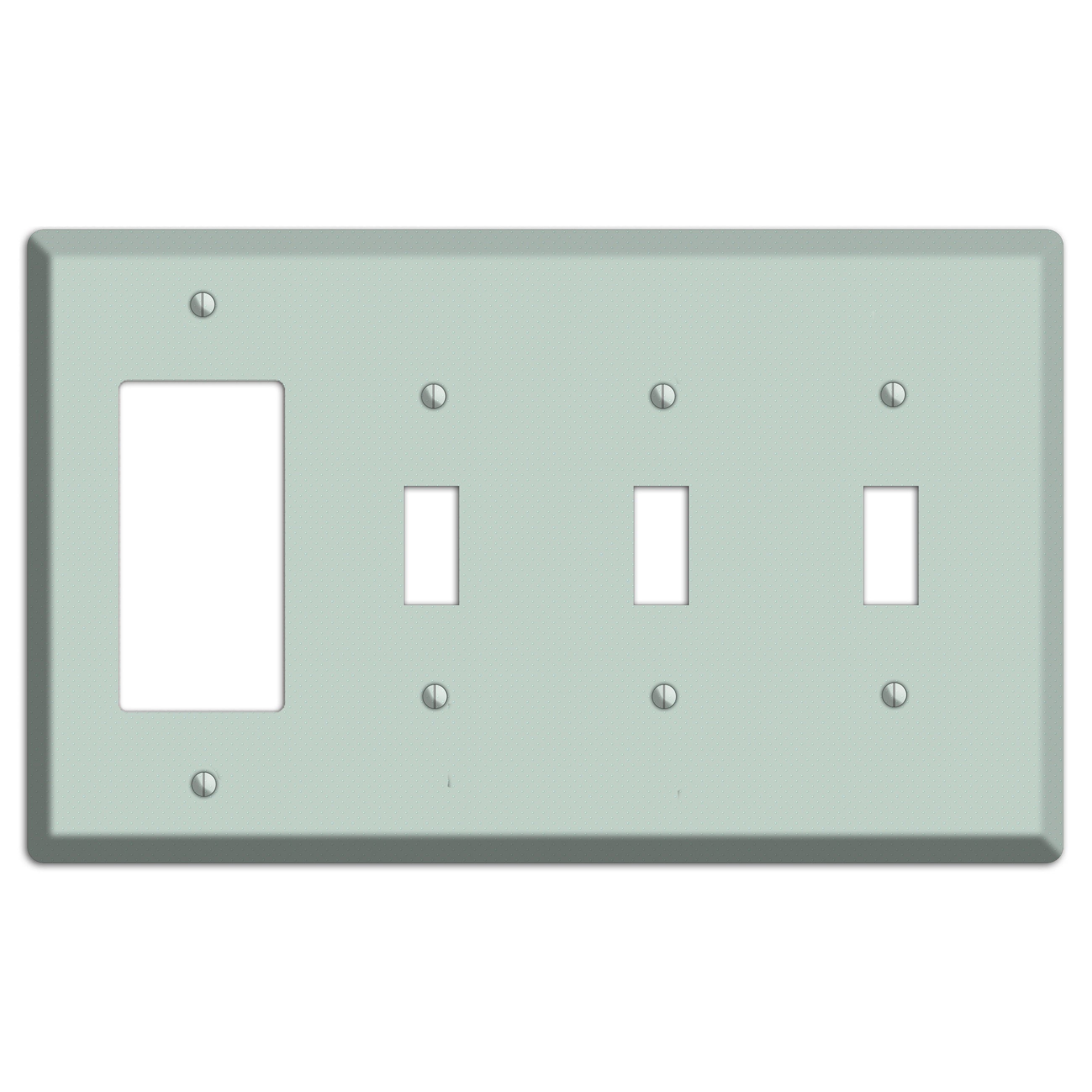 Sage with Tiny Dots Rocker / 3 Toggle Wallplate