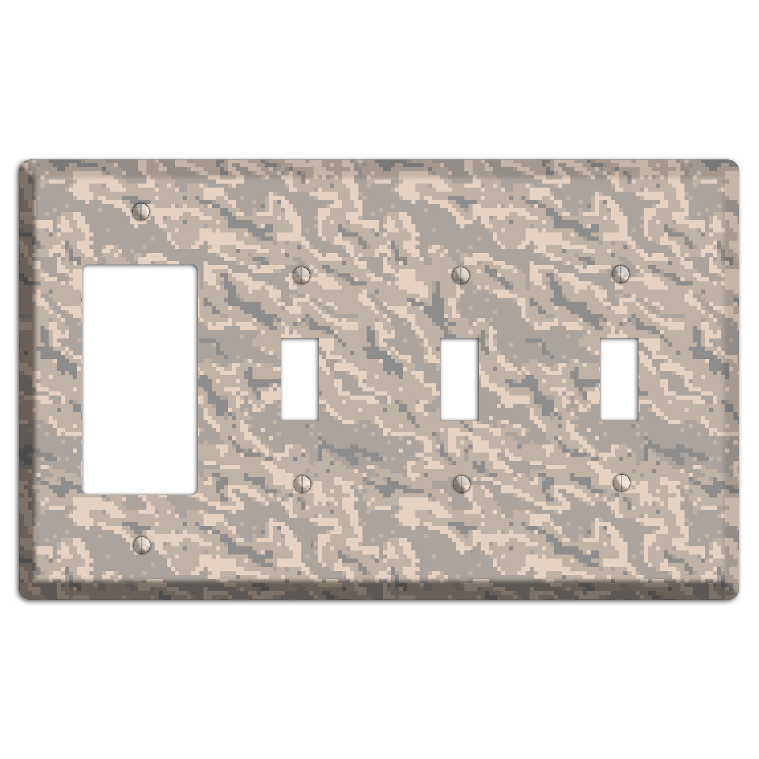 UCAF Tiger Stripe 1 Camo Rocker / 3 Toggle Wallplate
