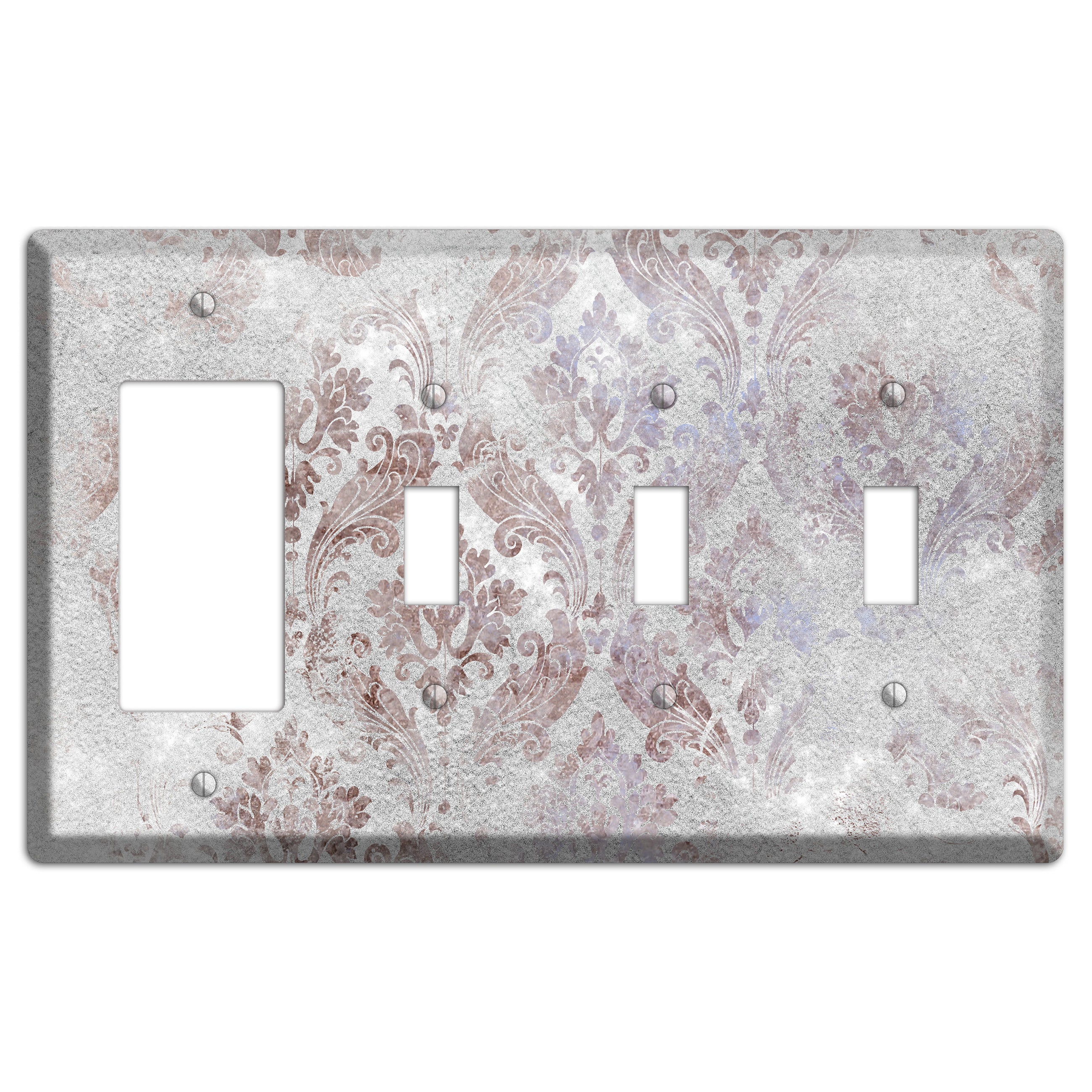 Nobel Whimsical Damask Rocker / 3 Toggle Wallplate