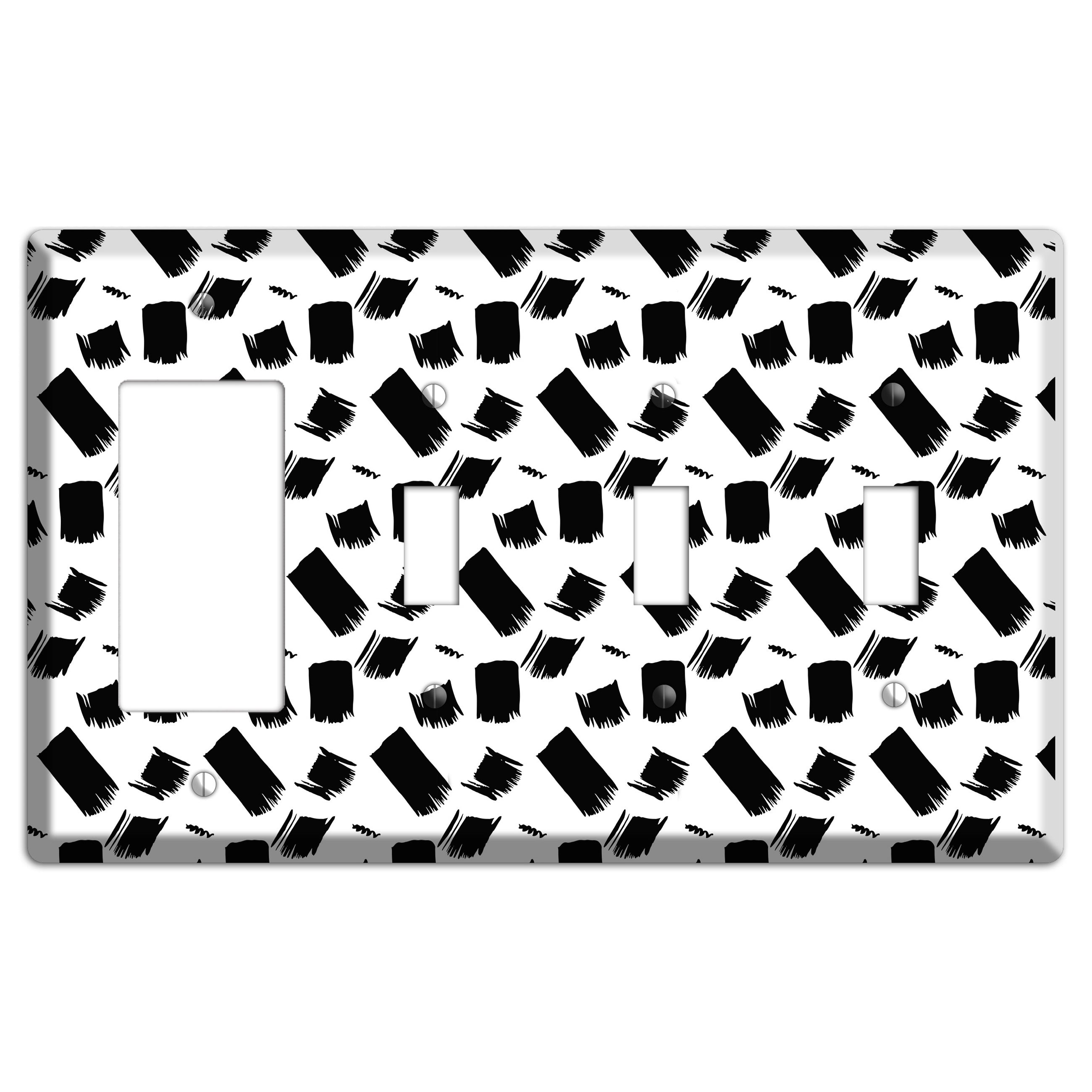 Ink Brushstrokes 8 Rocker / 3 Toggle Wallplate