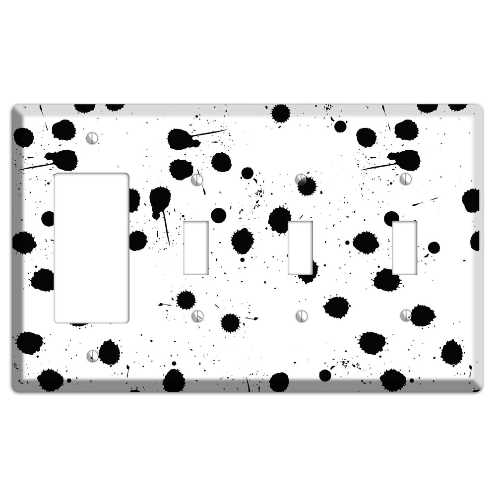 Ink Splash 9 Rocker / 3 Toggle Wallplate