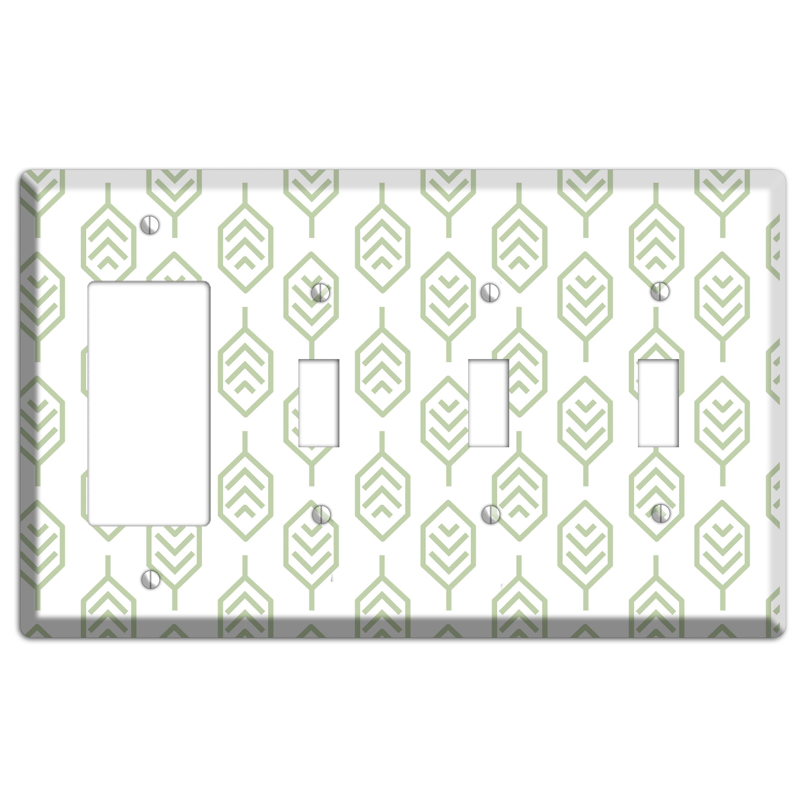 Leaves Style S Rocker / 3 Toggle Wallplate