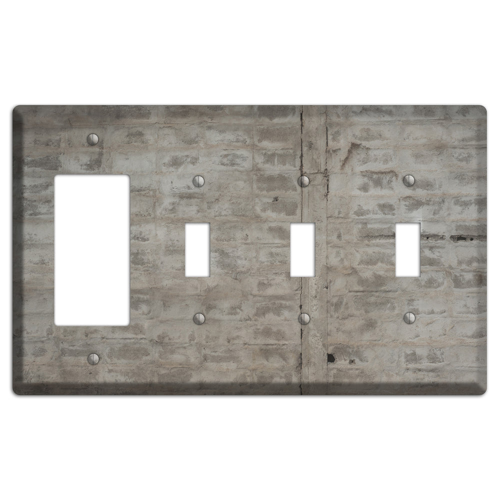 Old Concrete 16 Rocker / 3 Toggle Wallplate