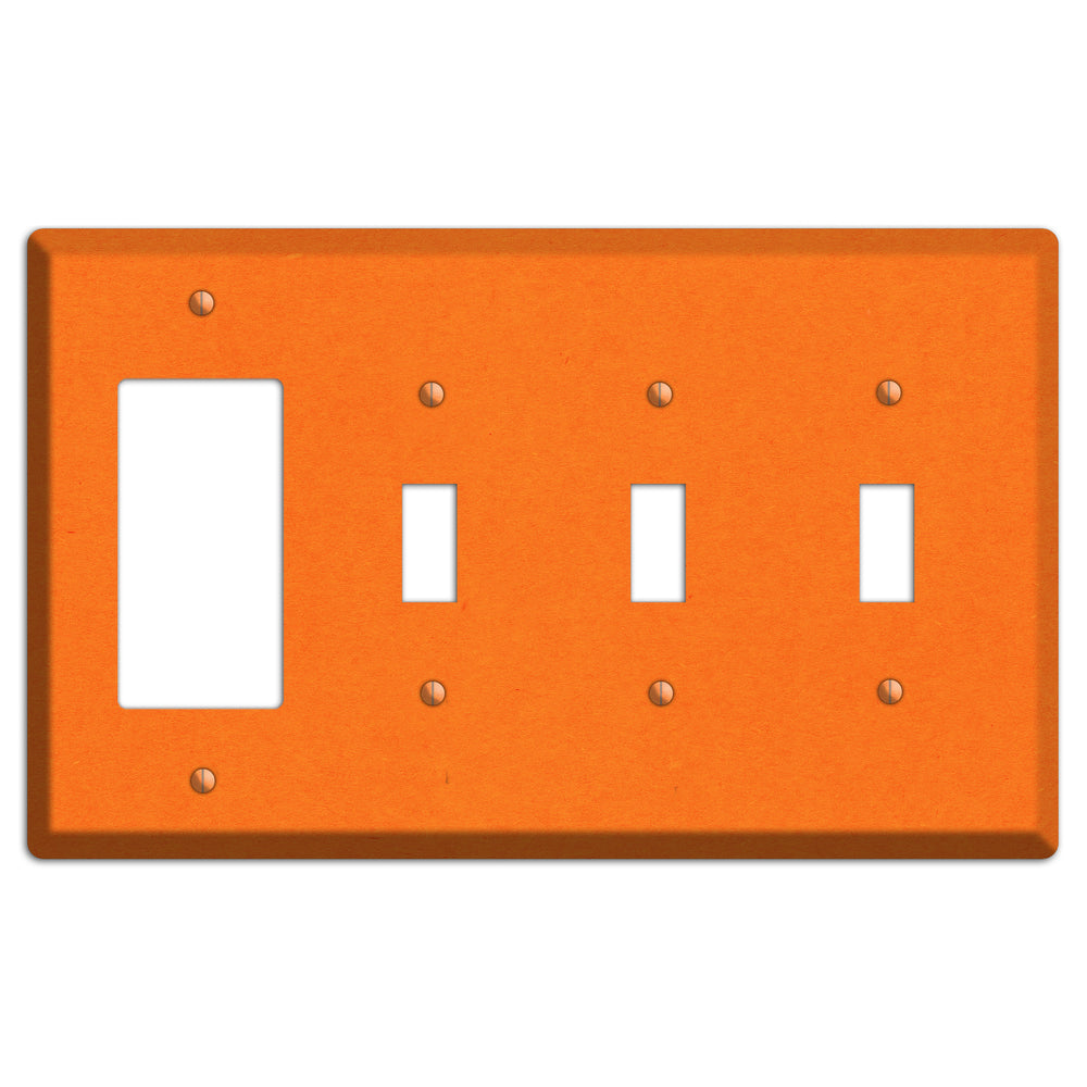 Pumpkin Kraft Rocker / 3 Toggle Wallplate
