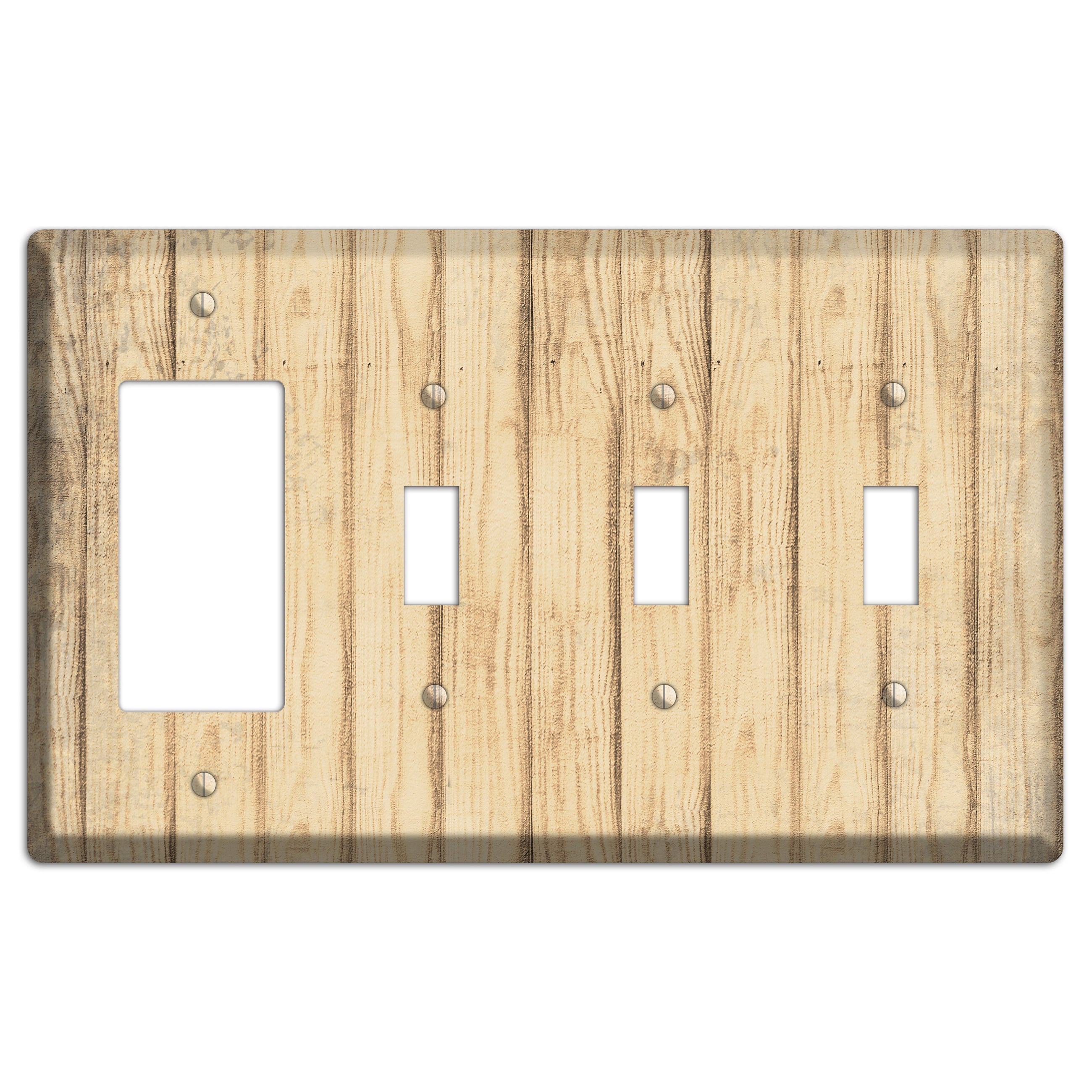 Hampton Weathered Wood Rocker / 3 Toggle Wallplate