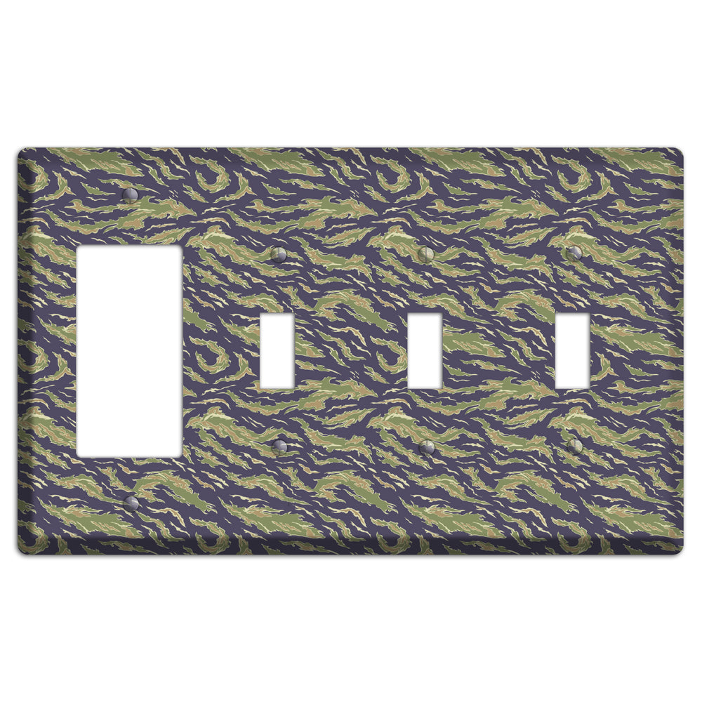 Vietnam Tiger 1 Camo Rocker / 3 Toggle Wallplate