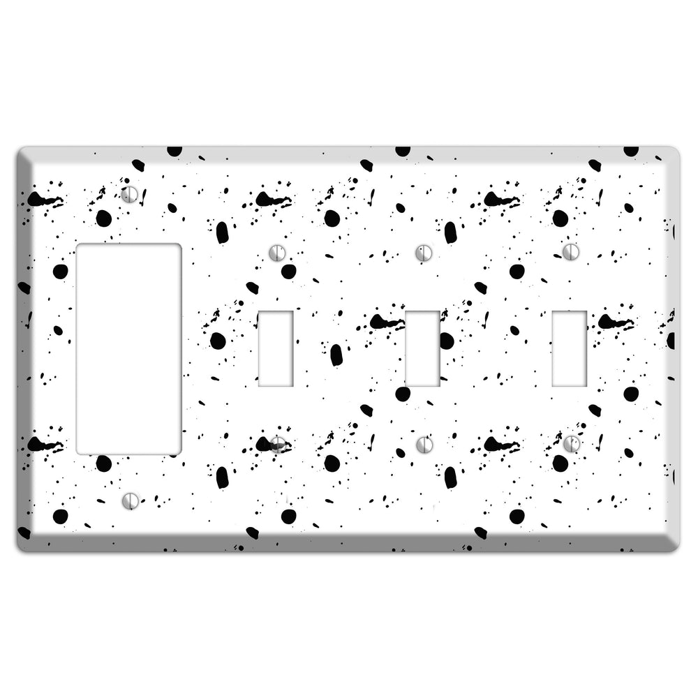 Ink Drops 3 Rocker / 3 Toggle Wallplate