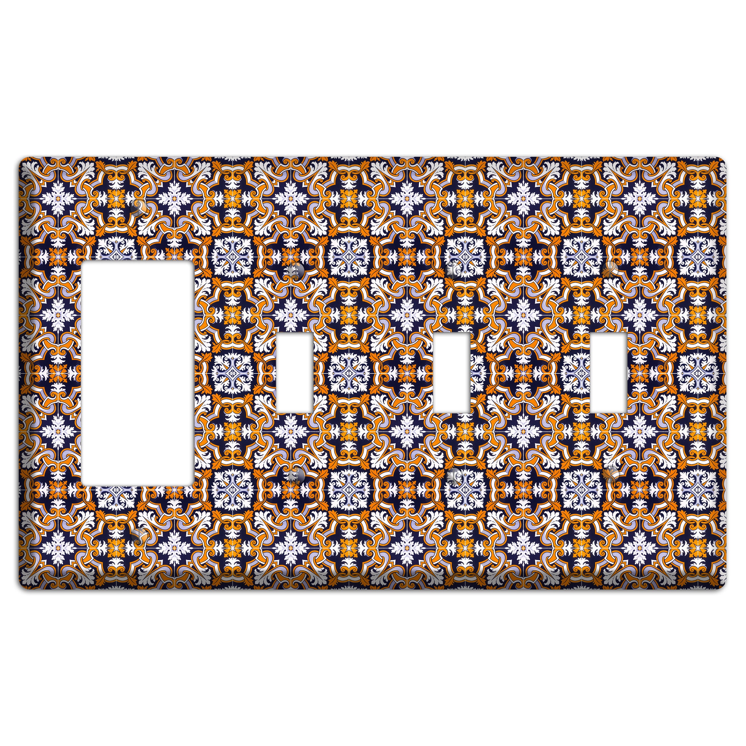 Tavira Tiles 6 Rocker / 3 Toggle Wallplate
