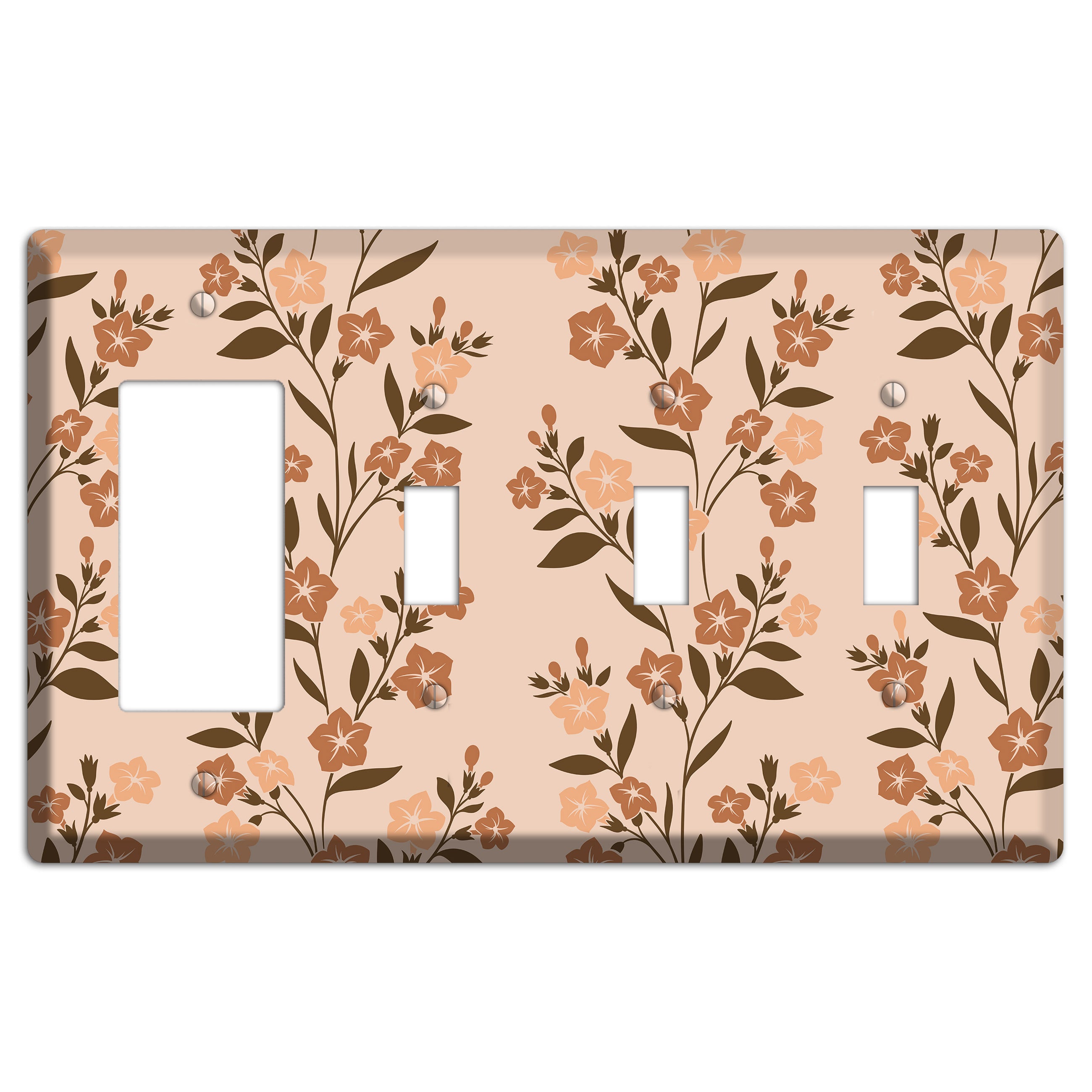 Spring Floral 2 Rocker / 3 Toggle Wallplate