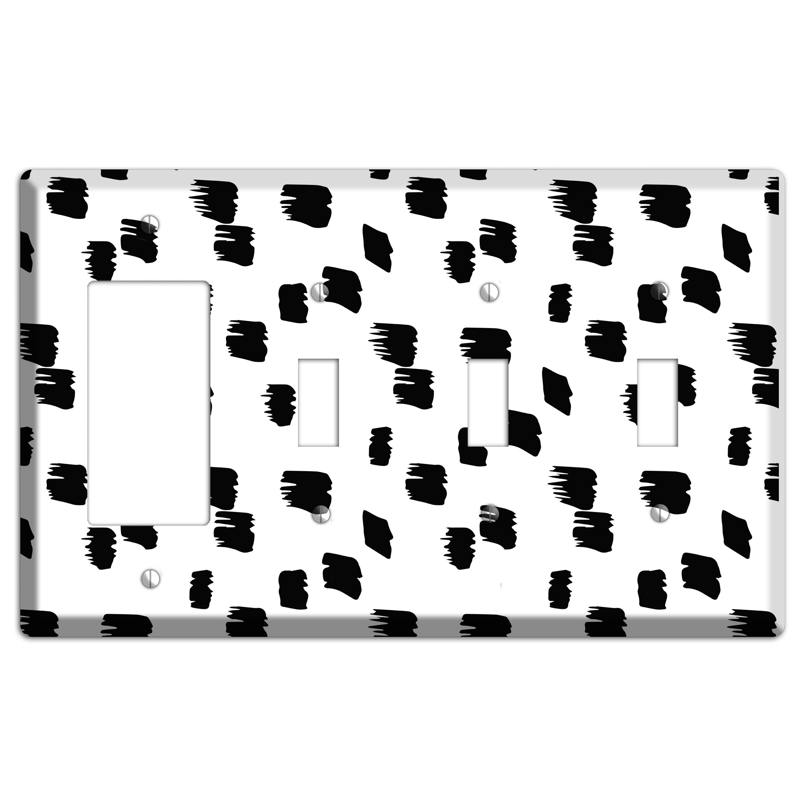 Ink Brushstrokes 6 Rocker / 3 Toggle Wallplate