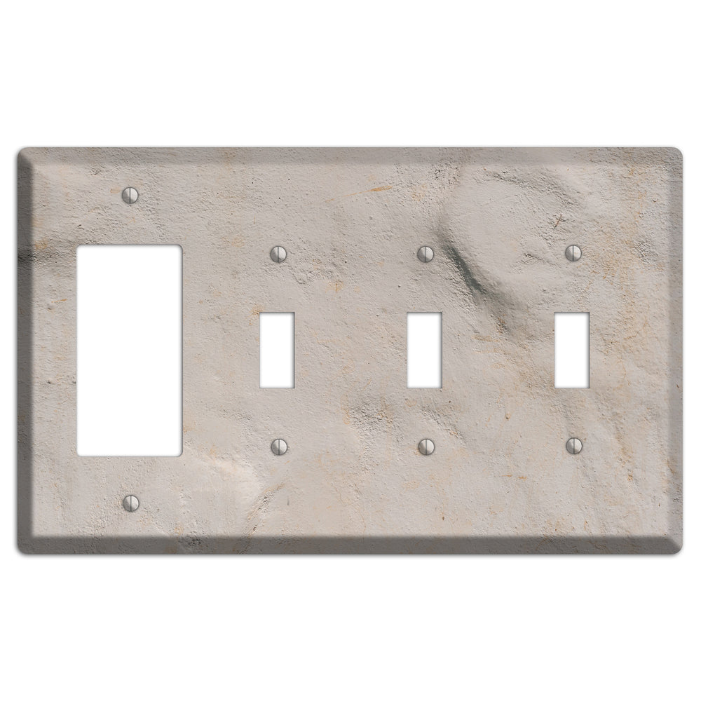 Trowled Concrete Rocker / 3 Toggle Wallplate