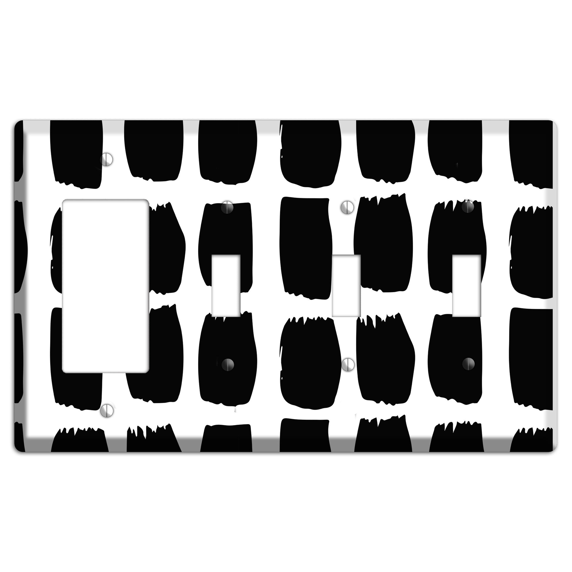 Ink Brushstrokes 7 Rocker / 3 Toggle Wallplate