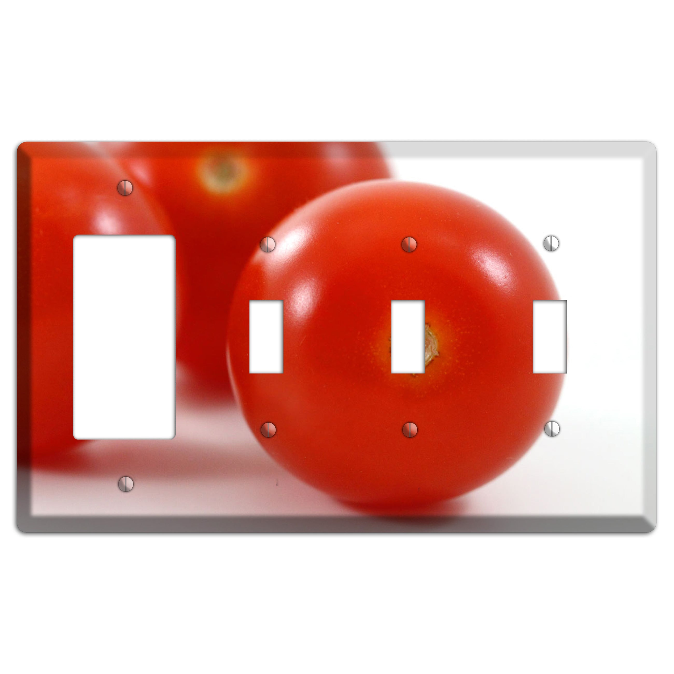 Tomoatoes Large Rocker / 3 Toggle Wallplate