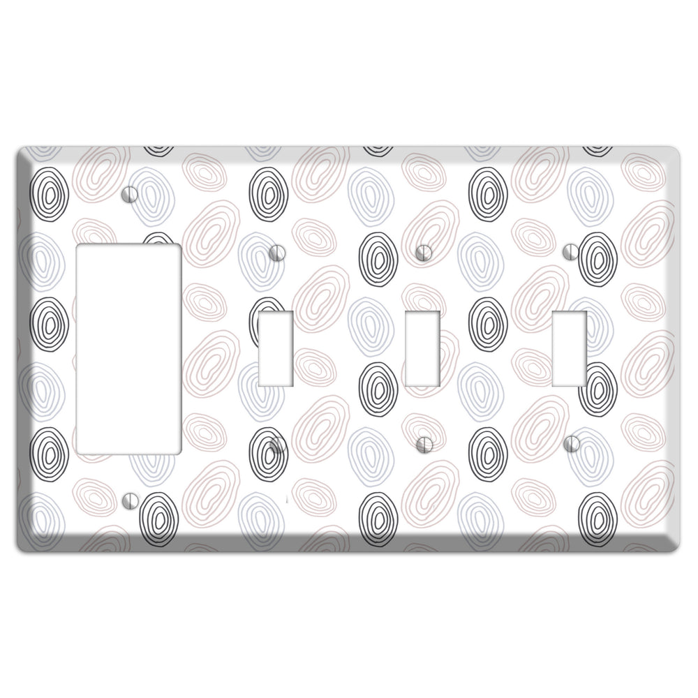 Abstract 4 Rocker / 3 Toggle Wallplate