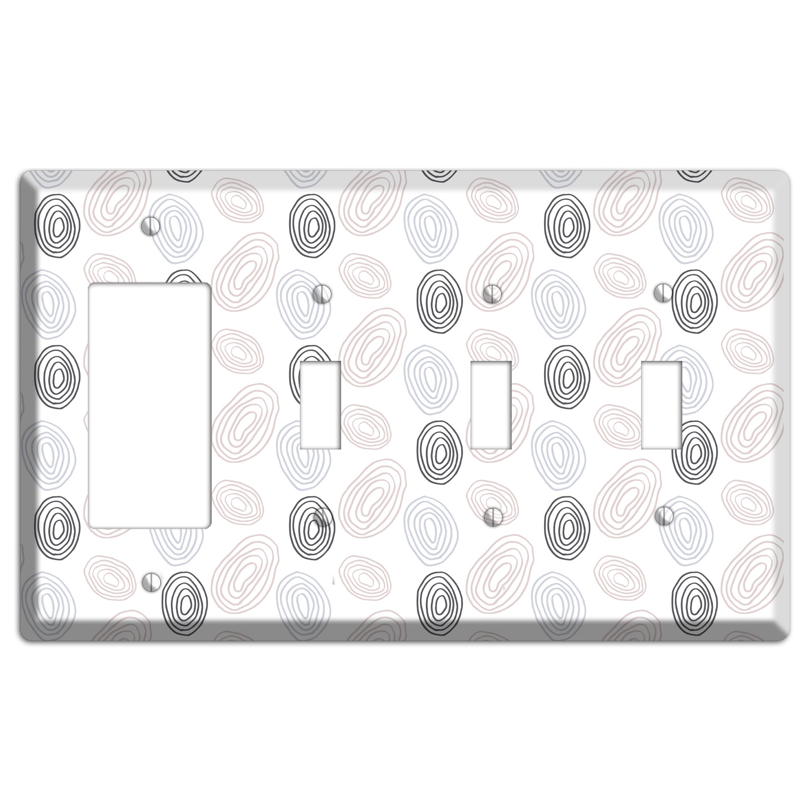 Abstract 4 Rocker / 3 Toggle Wallplate
