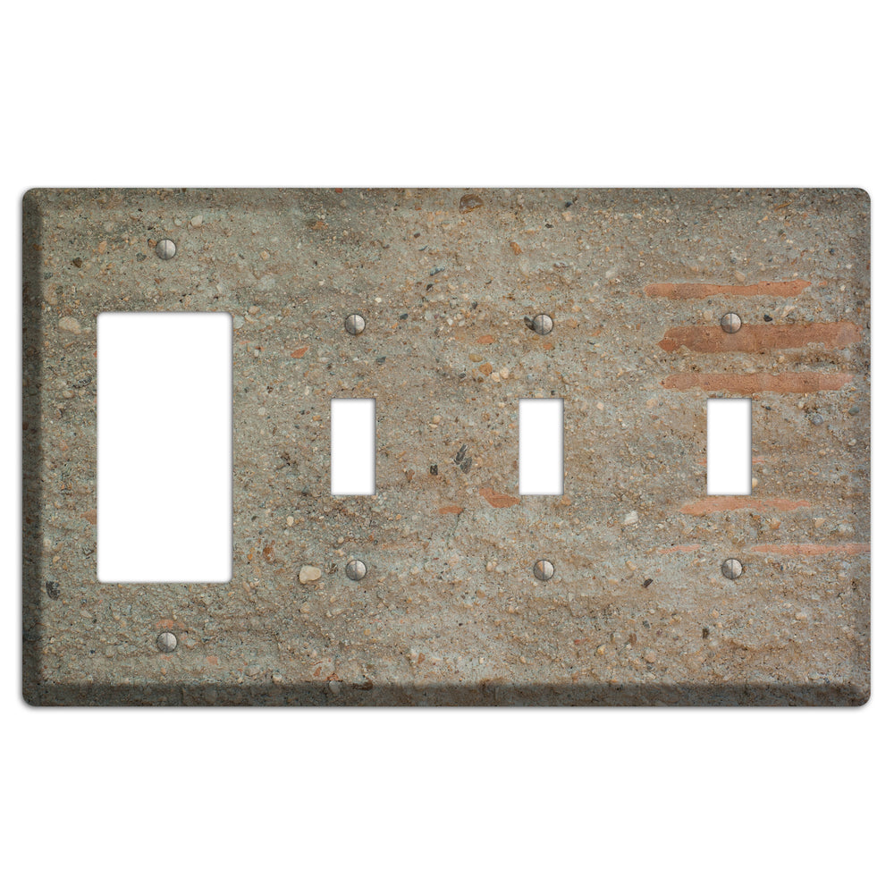 Plaster 1 Rocker / 3 Toggle Wallplate