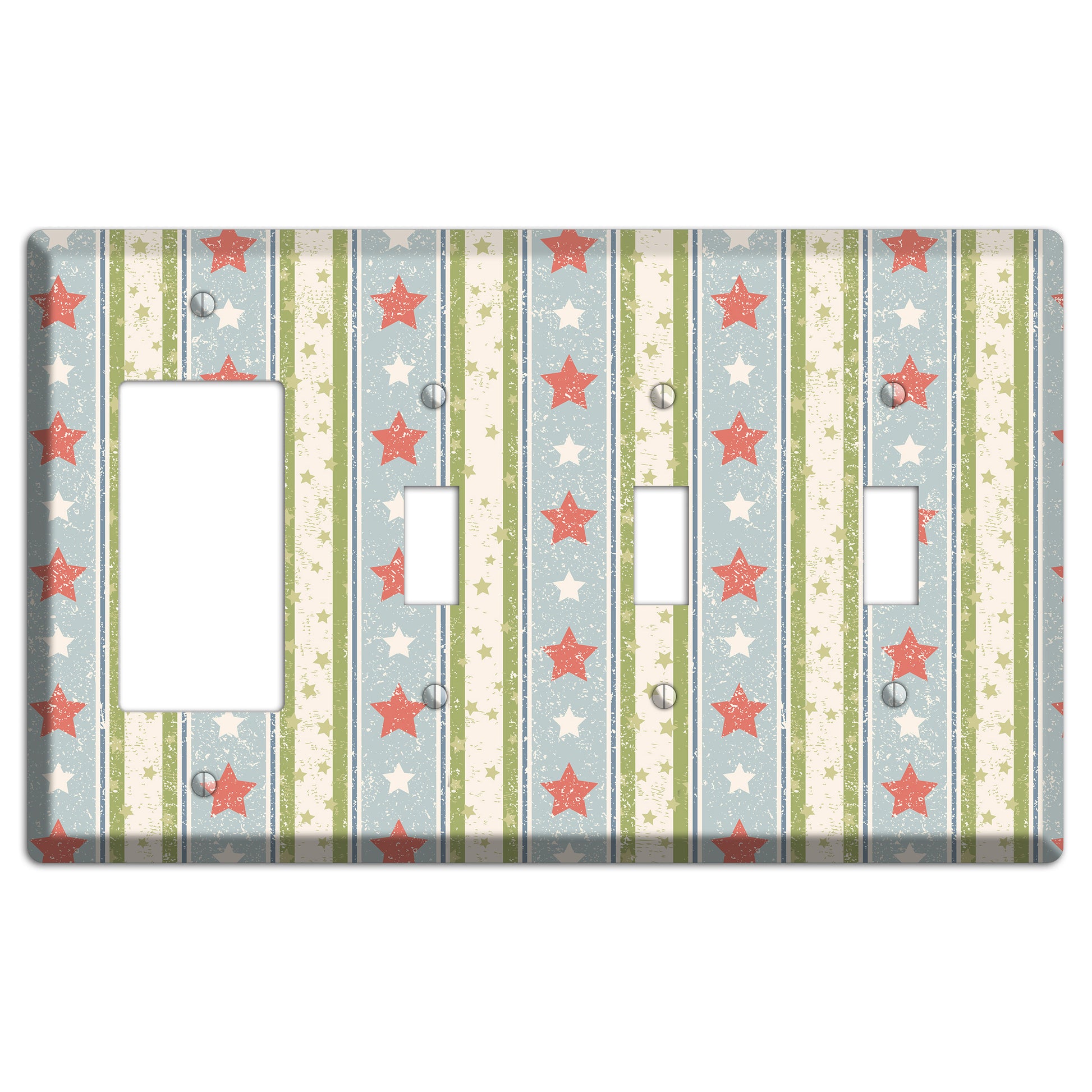 Christmas Morning Rocker / 3 Toggle Wallplate