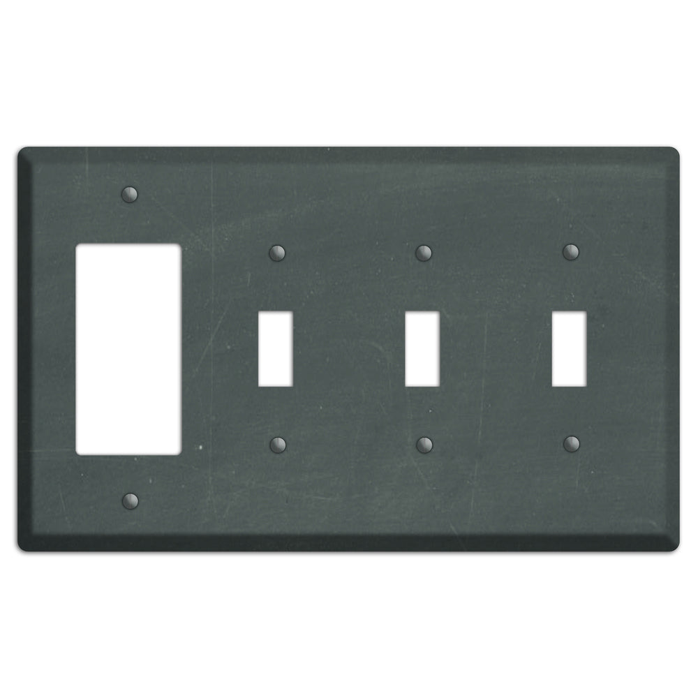 Chalk Dark Grey Rocker / 3 Toggle Wallplate