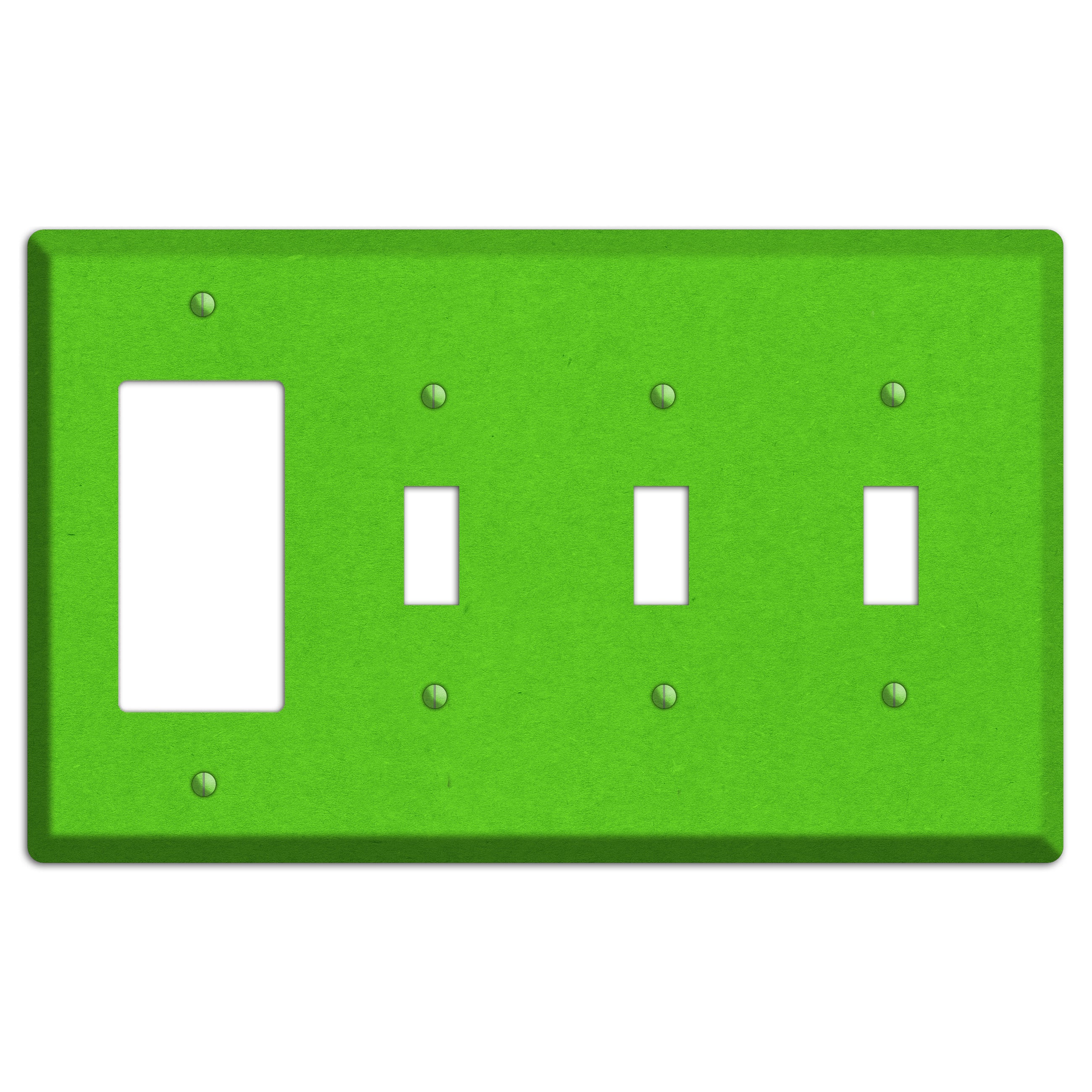 Kelly Green Kraft Rocker / 3 Toggle Wallplate