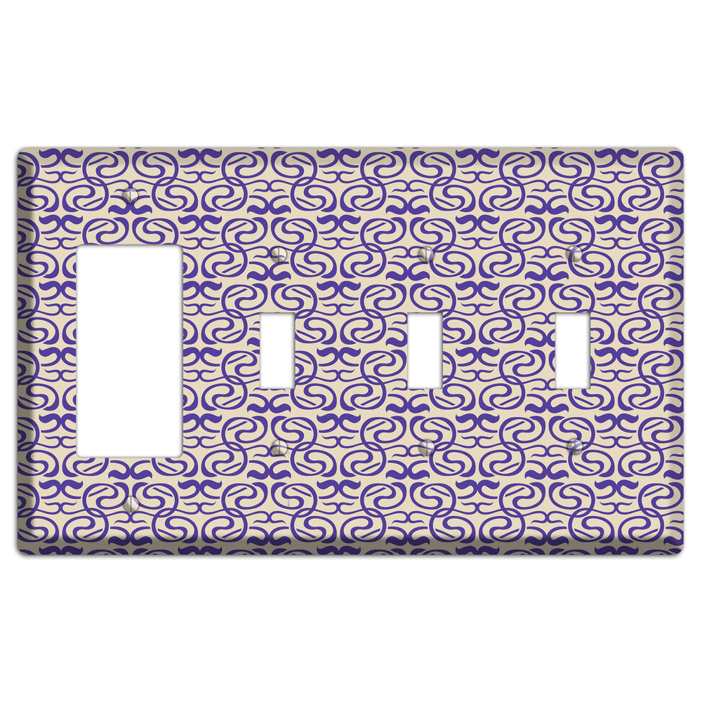 Nouveau Swirls Rocker / 3 Toggle Wallplate