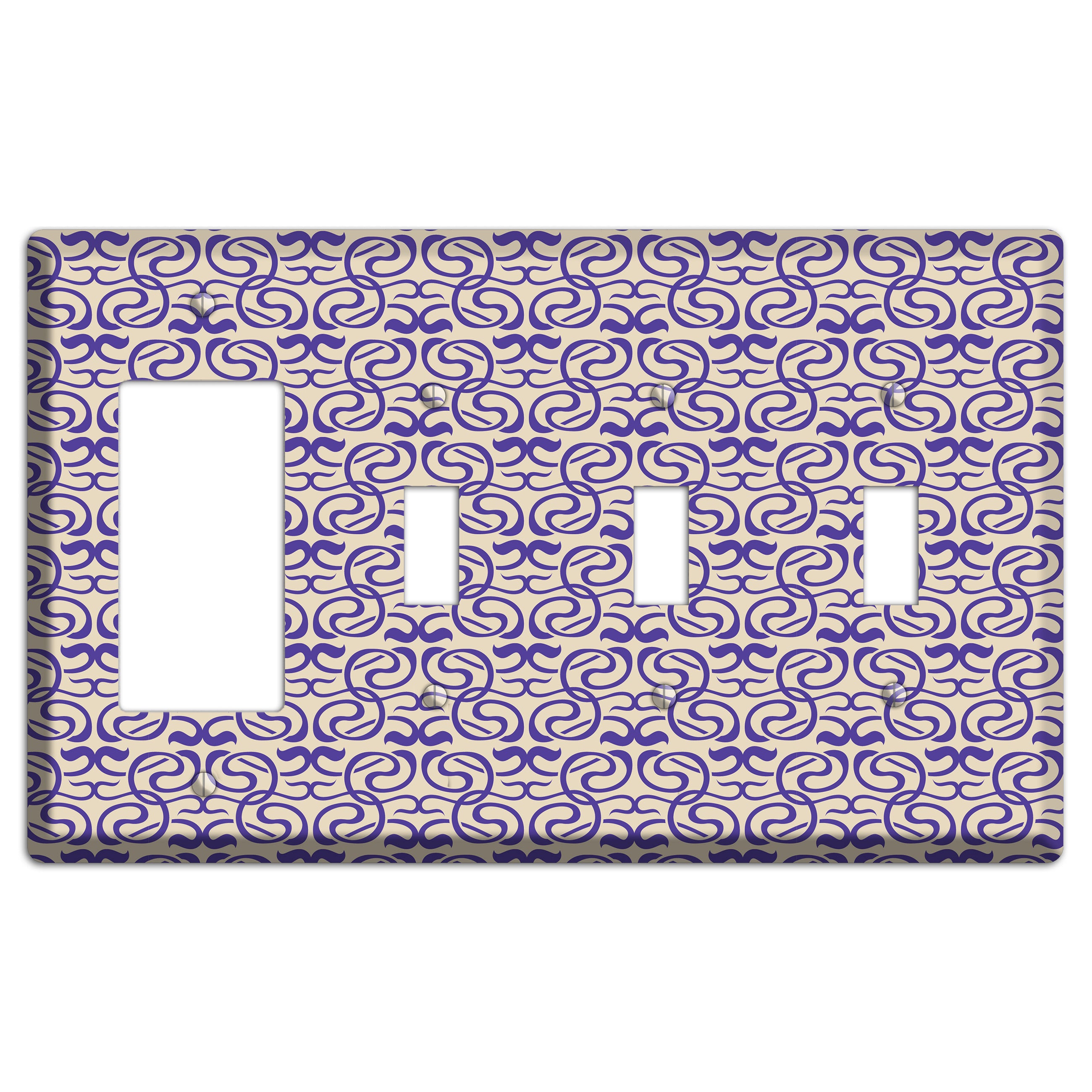 Nouveau Swirls Rocker / 3 Toggle Wallplate