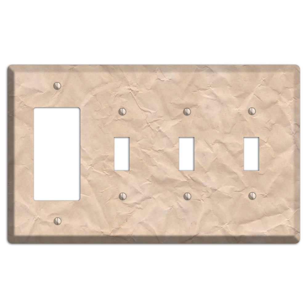 Aged Paper 5 Rocker / 3 Toggle Wallplate