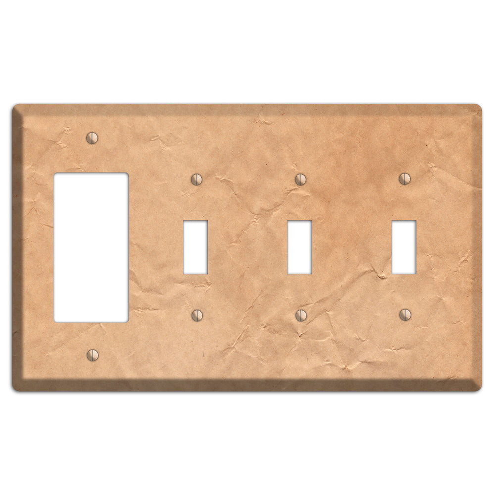 Aged Paper 6 Rocker / 3 Toggle Wallplate