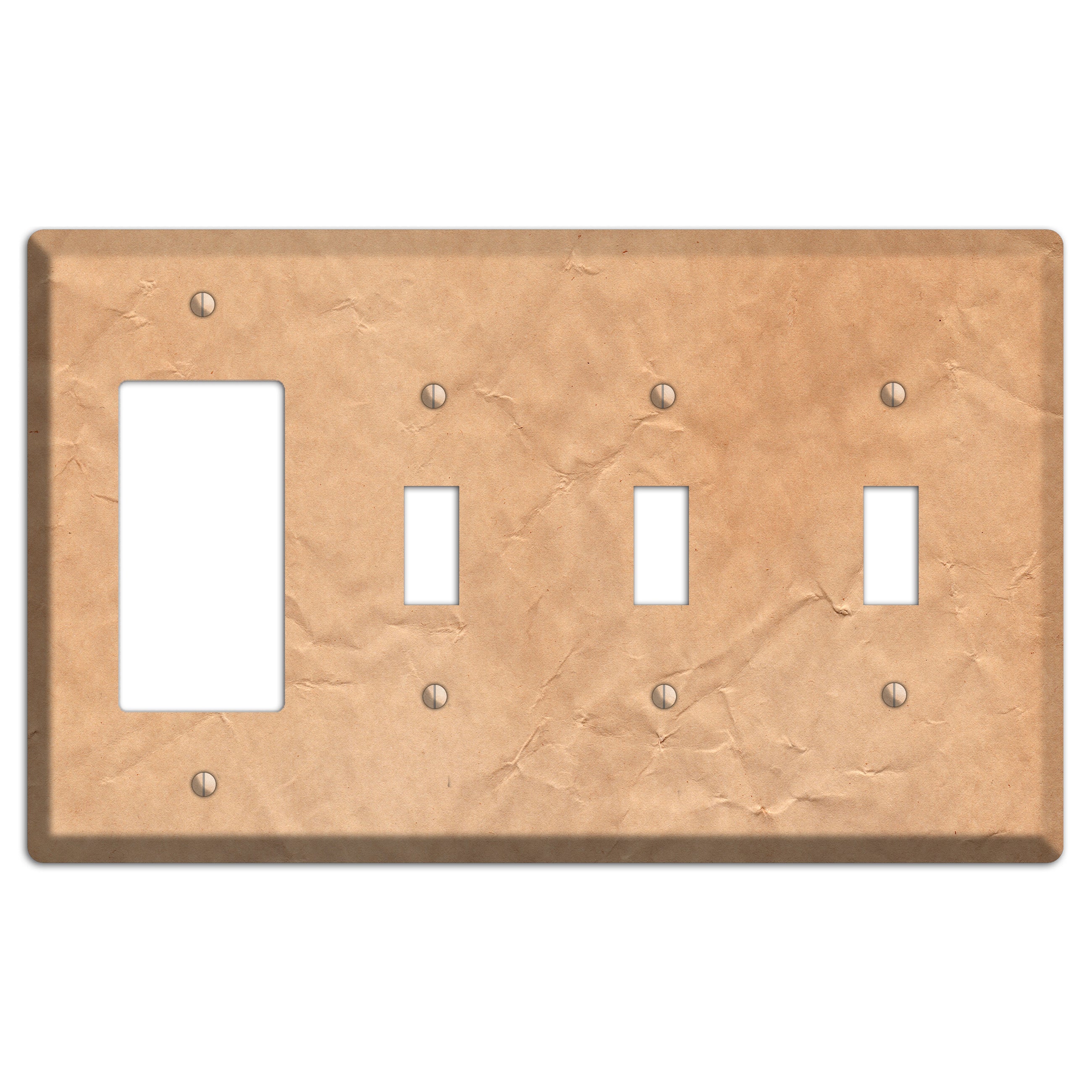 Aged Paper 6 Rocker / 3 Toggle Wallplate