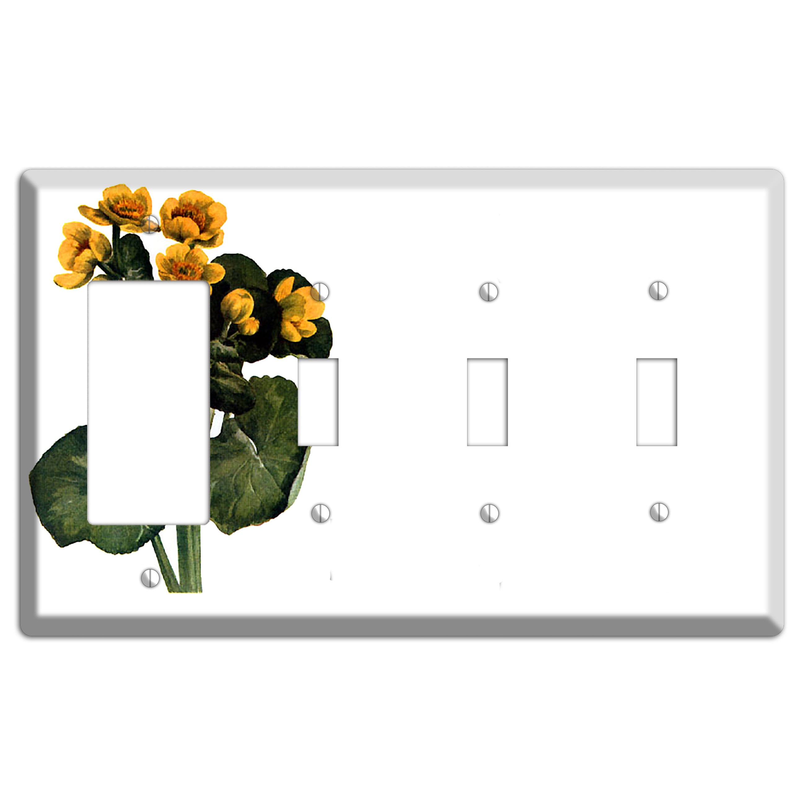 Calla Palustrie 2 Rocker / 3 Toggle Wallplate