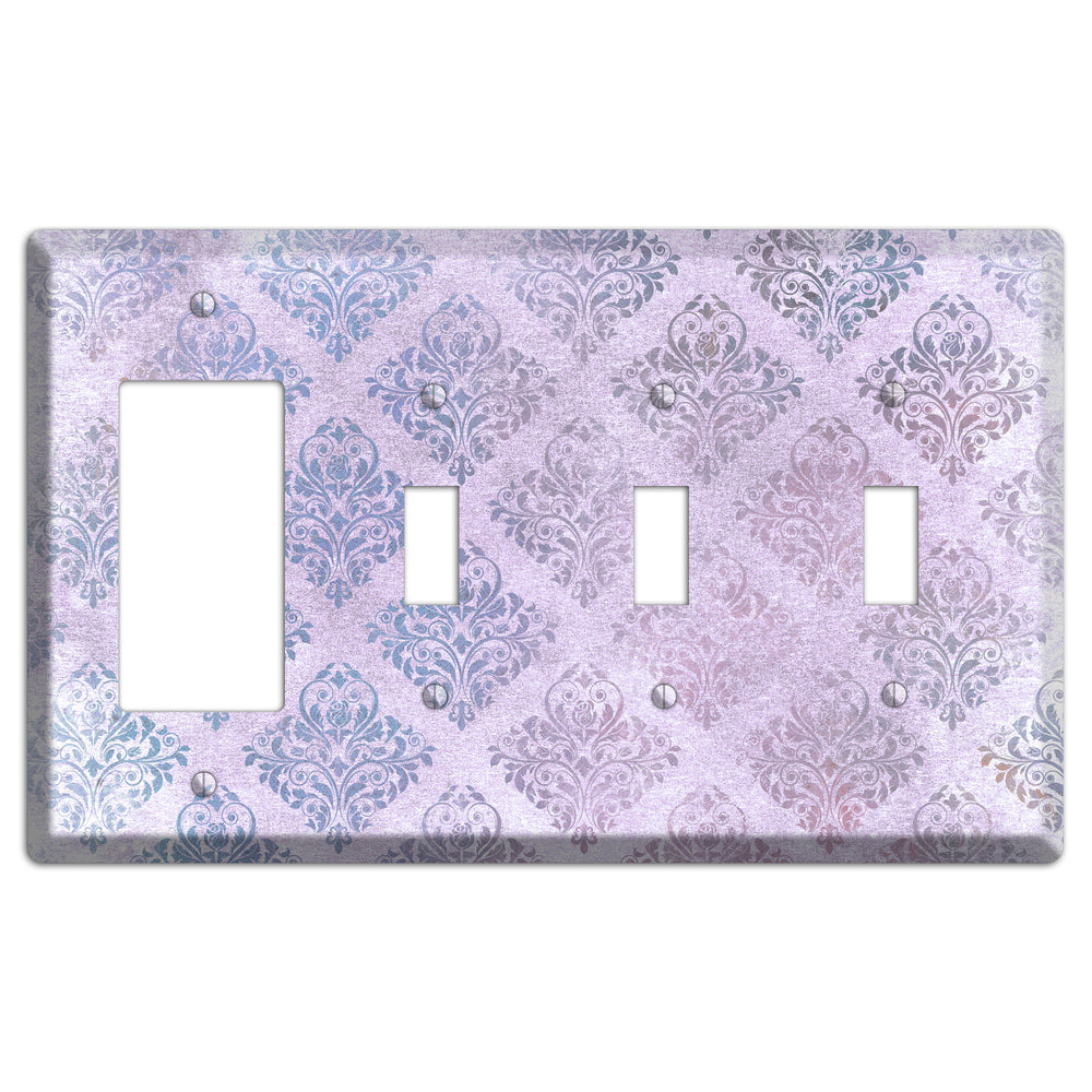 Logan Whimsical Damask Rocker / 3 Toggle Wallplate