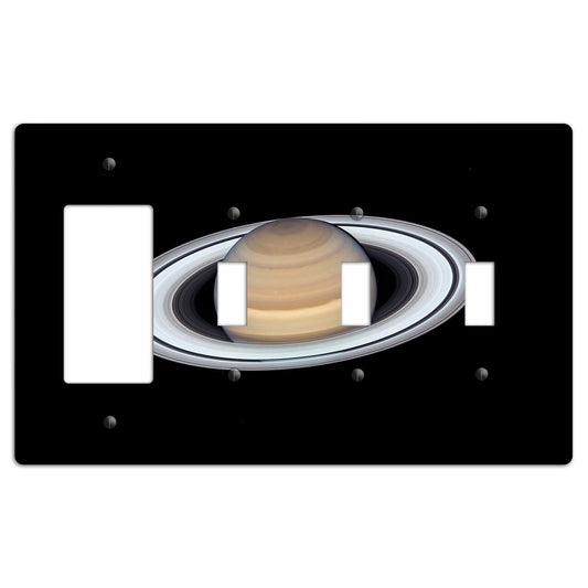 Saturn Rocker / 3 Toggle Wallplate