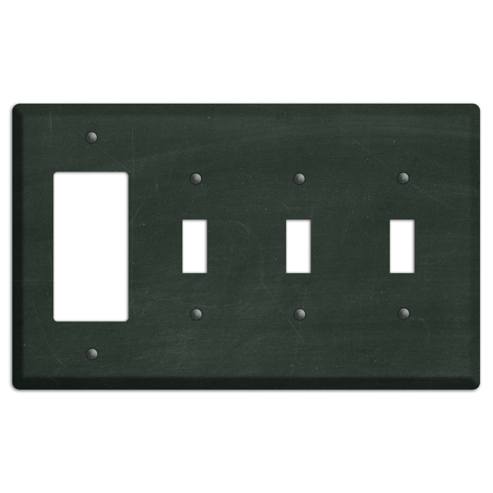 Chalk Black Rocker / 3 Toggle Wallplate