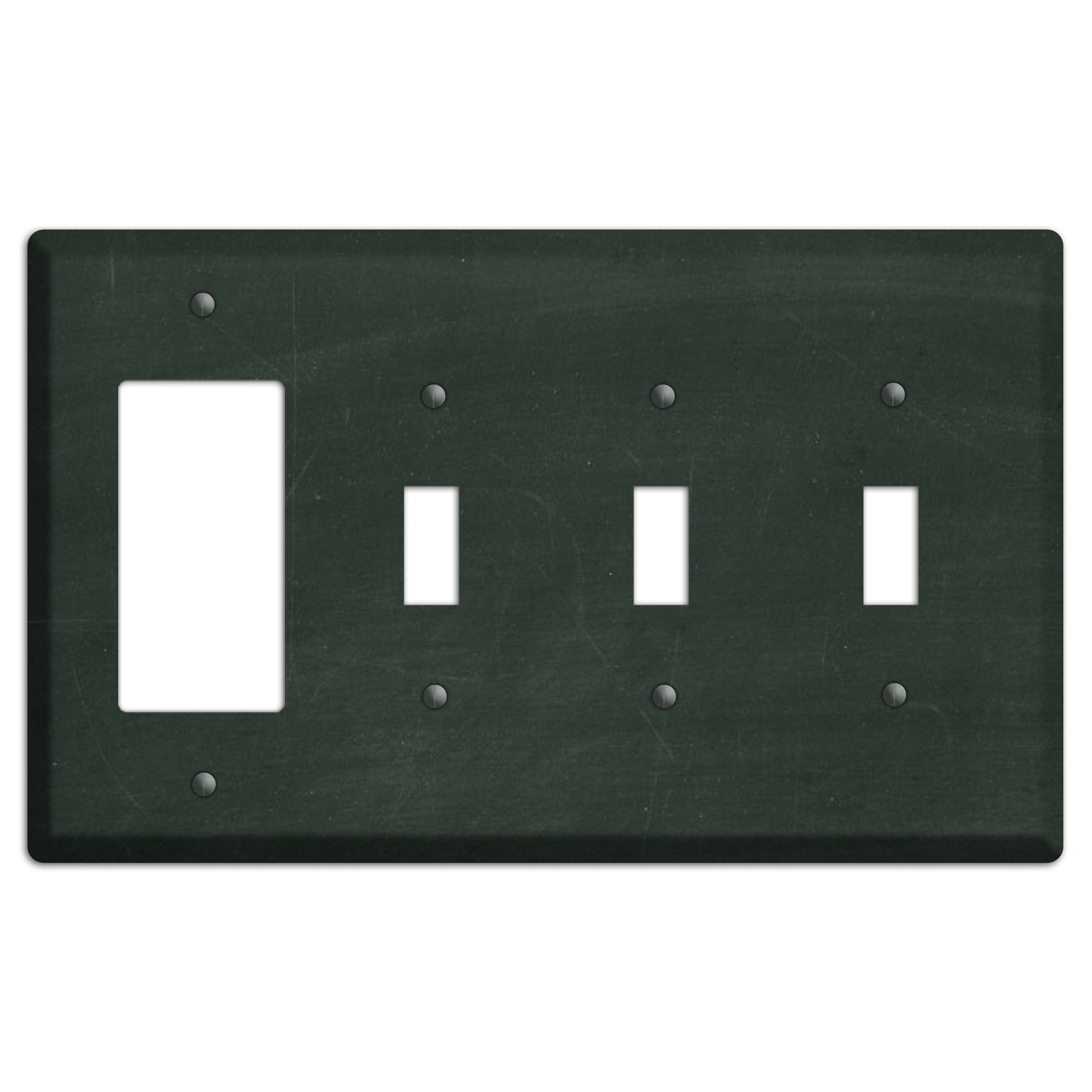 Chalk Black Rocker / 3 Toggle Wallplate