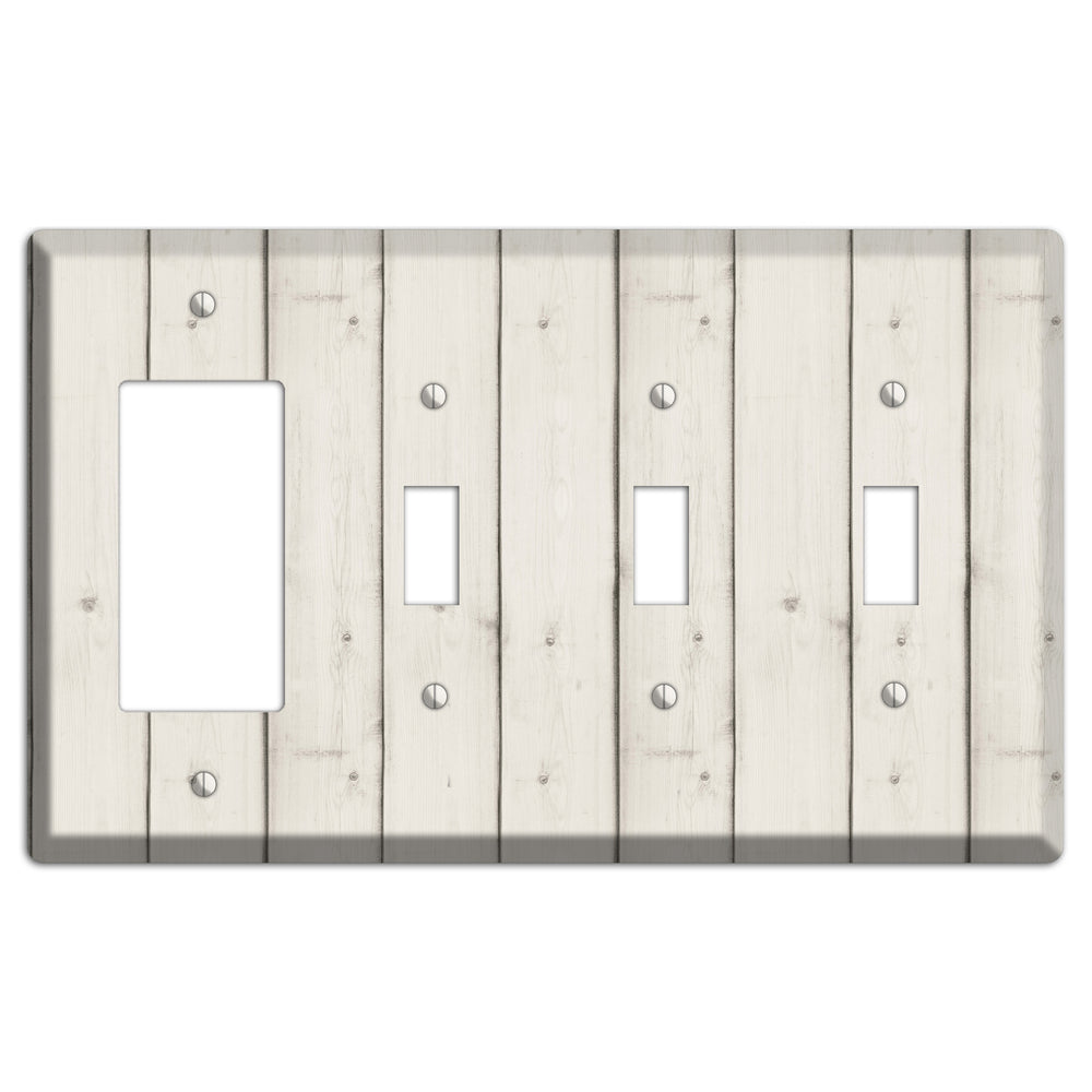 Satin Linen Antique Rocker / 3 Toggle Wallplate