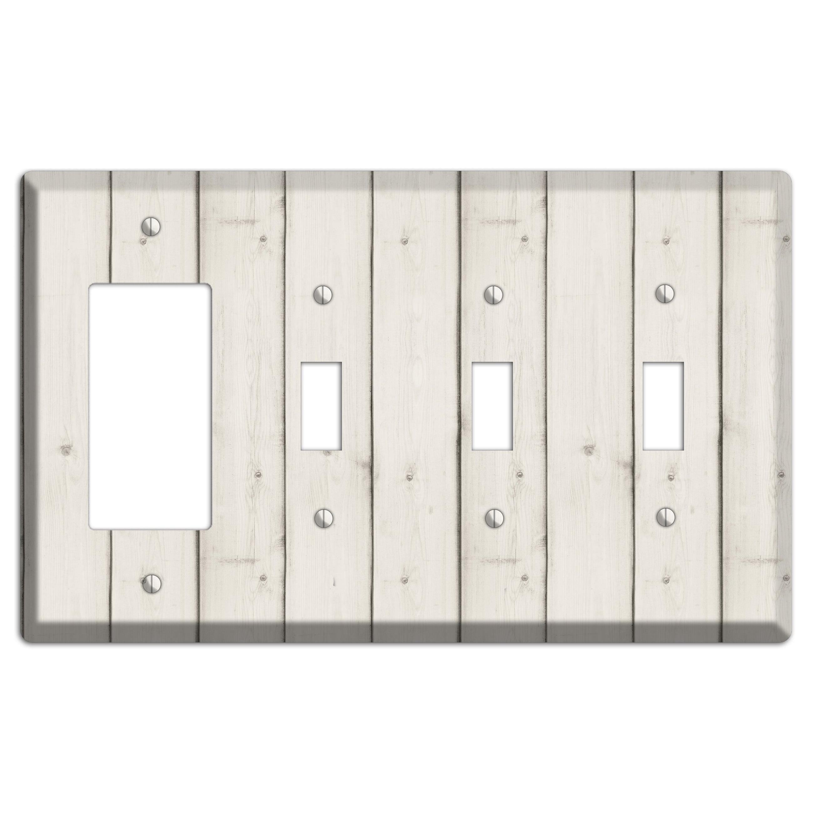 Satin Linen Antique Rocker / 3 Toggle Wallplate